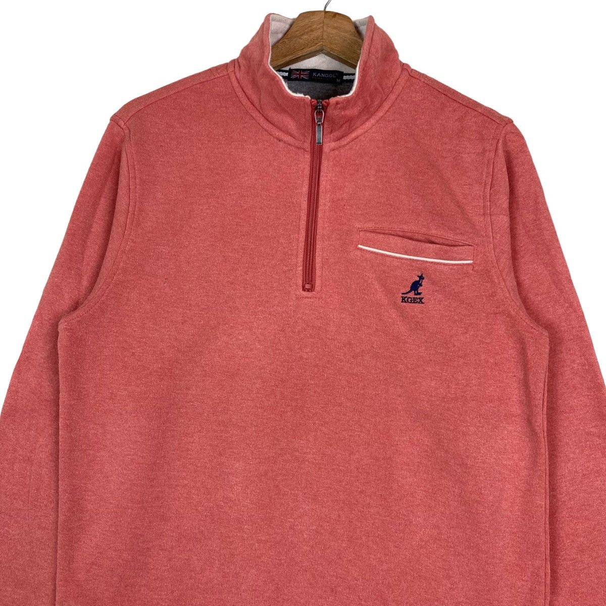 Kangol Vintage Kangol Extra Comfort Quarter Zip Pullover Jumper Size US M / EU 48-50 / 2 - 2 Thumbnail