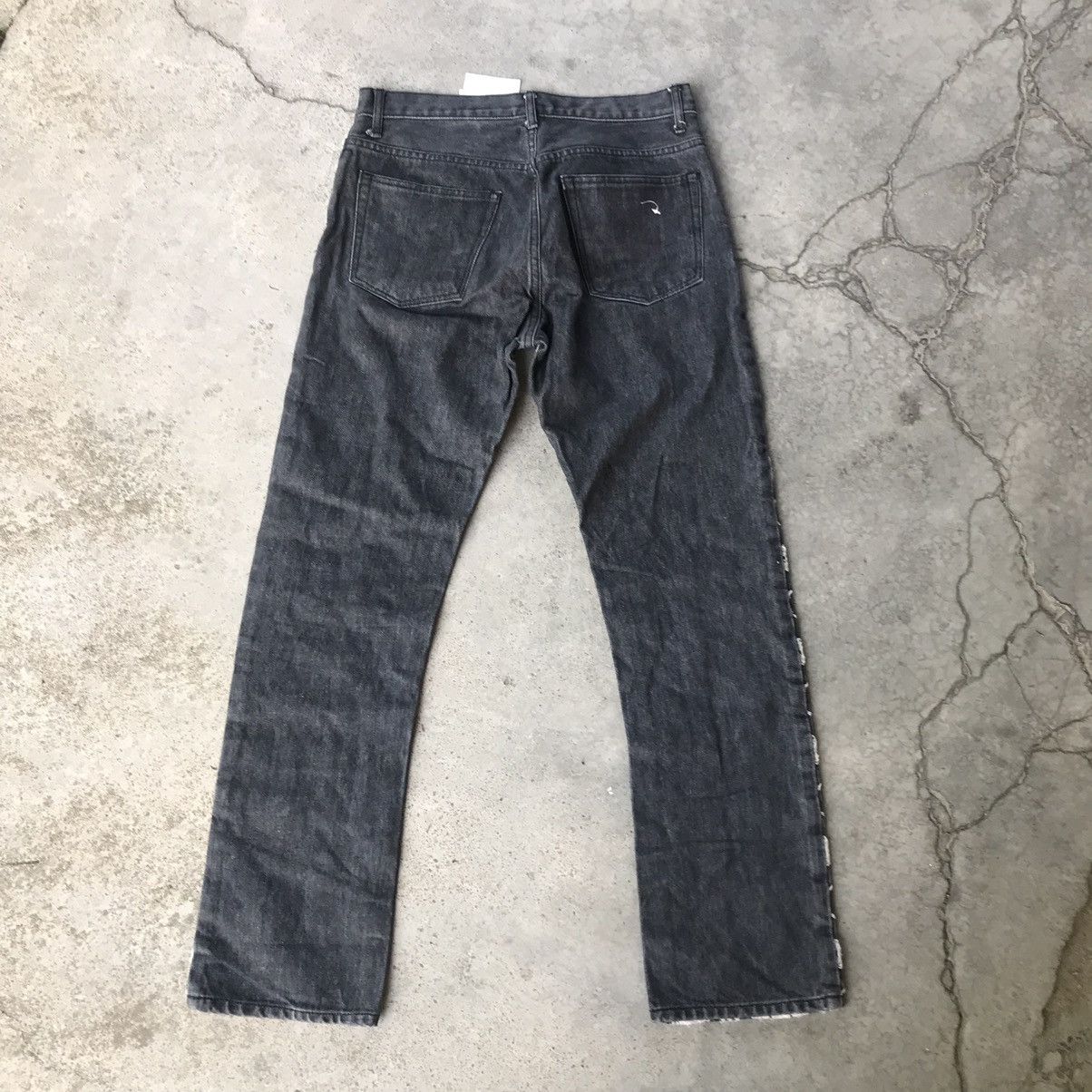 Comme des Garcons AD 2001 CDG Tricots Flower Knit Embroided Jeans Size US 28 / EU 44 - 4 Thumbnail