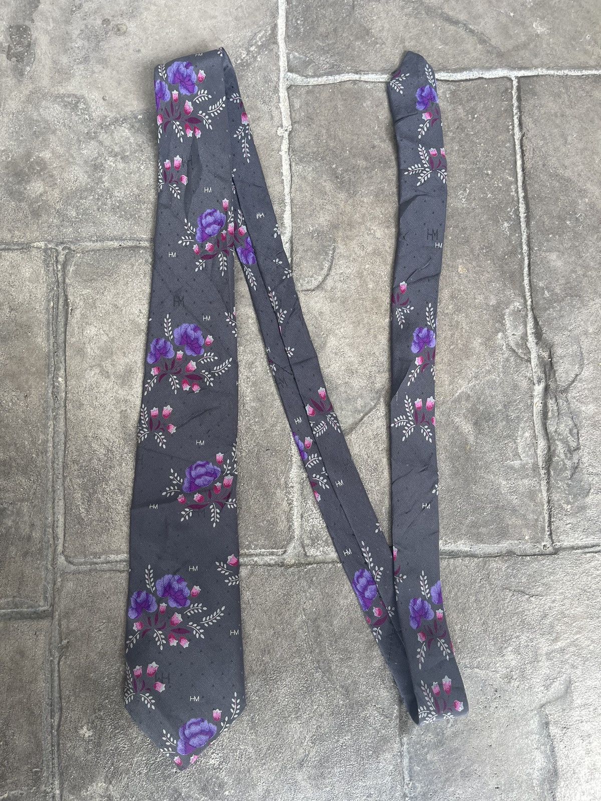 Hanae Mori JAPAN MADE Hanae Mori Floral Motive Silk Necktie Lots Of 3 Size ONE SIZE - 4 Thumbnail