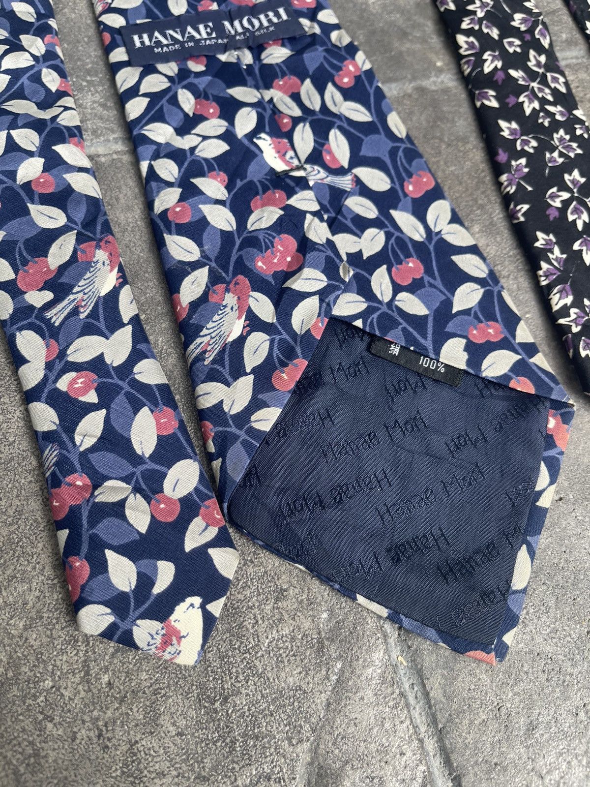 Hanae Mori JAPAN MADE Hanae Mori Floral Motive Silk Necktie Lots Of 3 Size ONE SIZE - 8 Thumbnail
