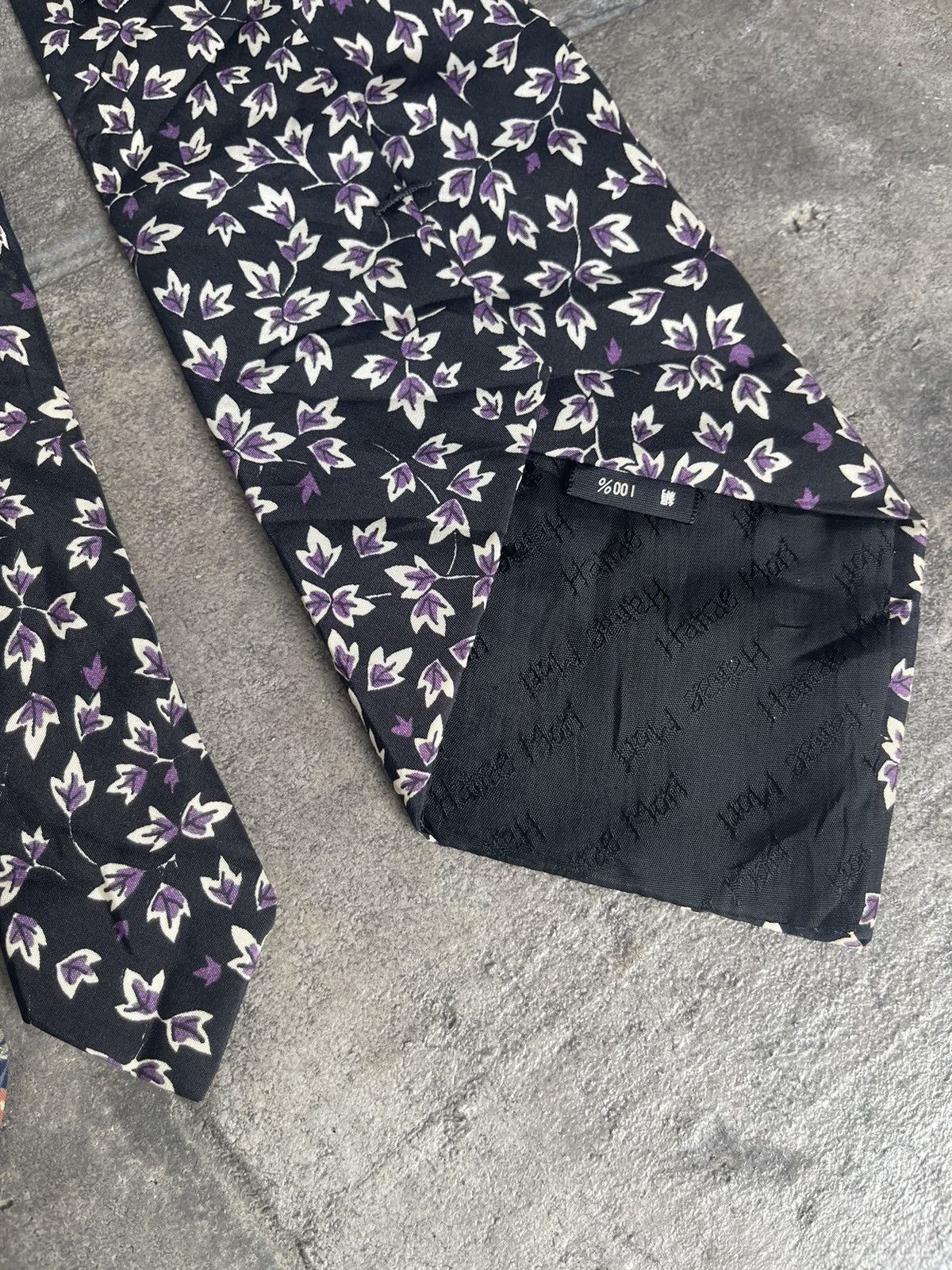 Hanae Mori JAPAN MADE Hanae Mori Floral Motive Silk Necktie Lots Of 3 Size ONE SIZE - 9 Thumbnail