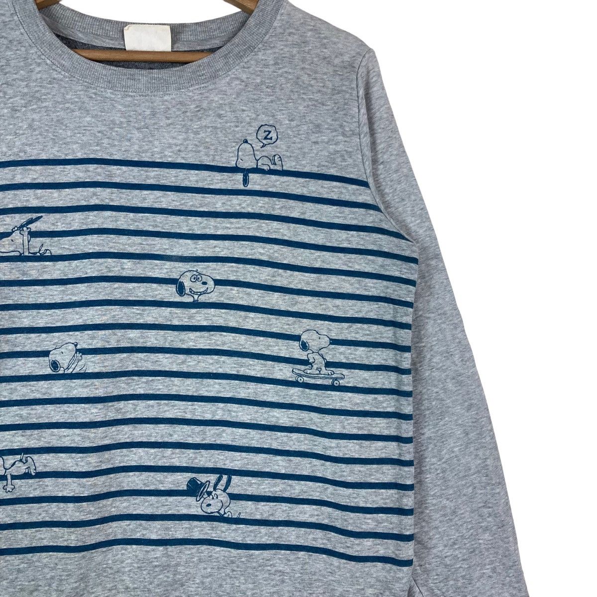 Peanuts Vintage Peanuts Stripe Pullover Jumper Sweatshirt Size US XL / EU 56 / 4 - 3 Thumbnail
