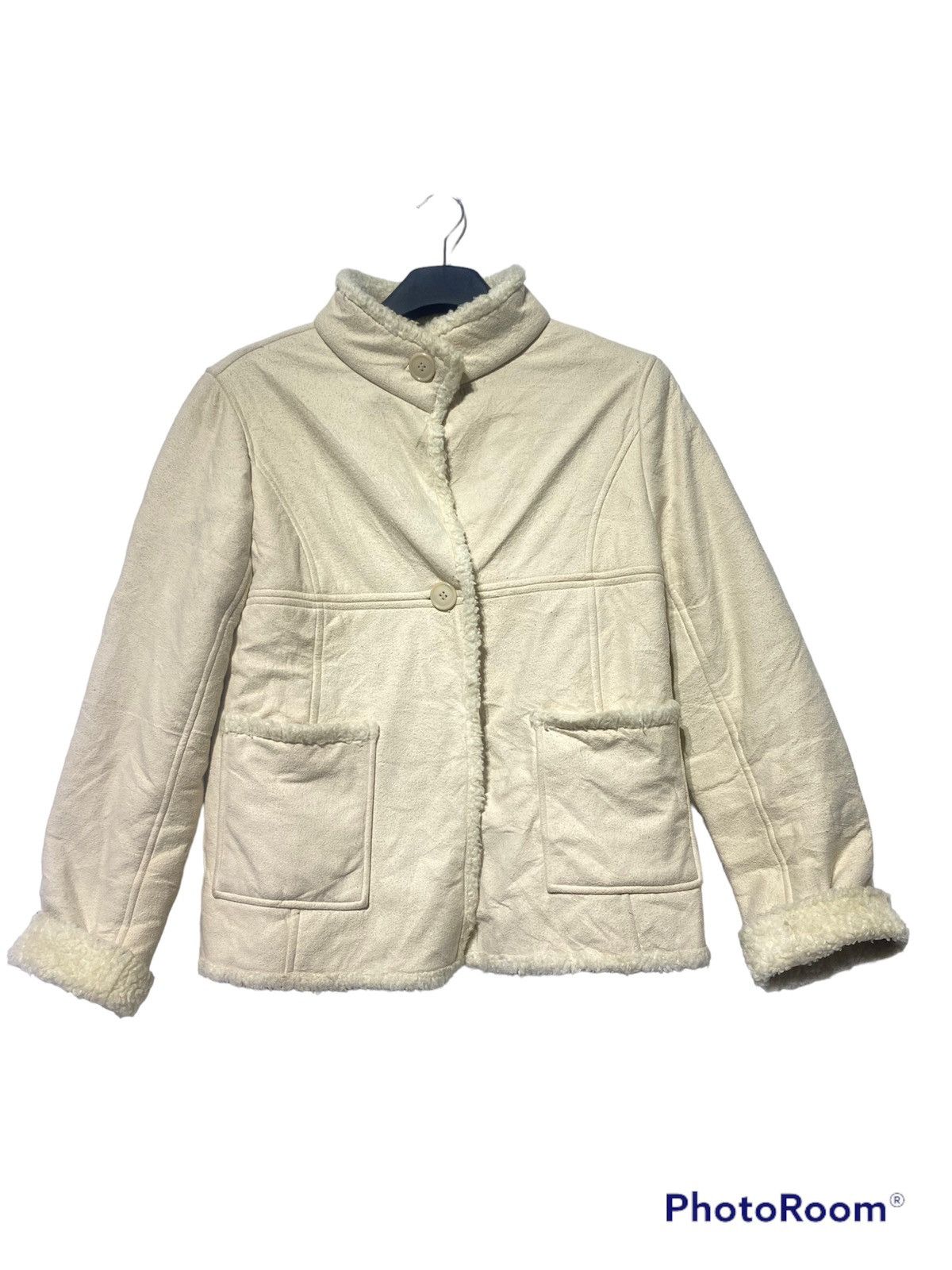 image of Balenciaga x Vintage Balaciaga Fleece Jecket in White, Women's (Size Small)
