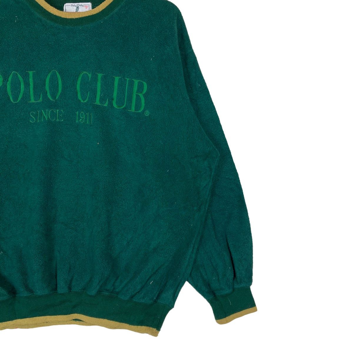 Vintage Vintage Polo Club Spell Out Pullover Jumper Sweatshirt Size US L / EU 52-54 / 3 - 3 Thumbnail