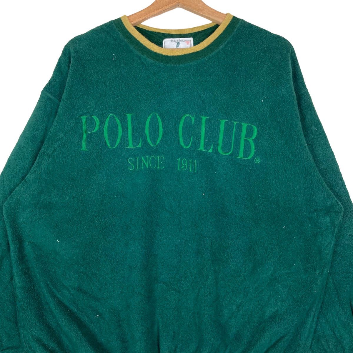 Vintage Vintage Polo Club Spell Out Pullover Jumper Sweatshirt Size US L / EU 52-54 / 3 - 2 Thumbnail