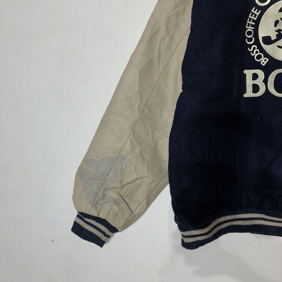 Japanese Brand Vintage Leather Varsity Suntory Coffee Boss Embroidery Logo Size US M / EU 48-50 / 2 - 7 Thumbnail