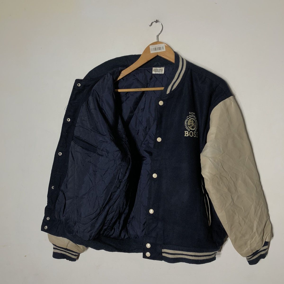 Japanese Brand Vintage Leather Varsity Suntory Coffee Boss Embroidery Logo Size US M / EU 48-50 / 2 - 8 Thumbnail