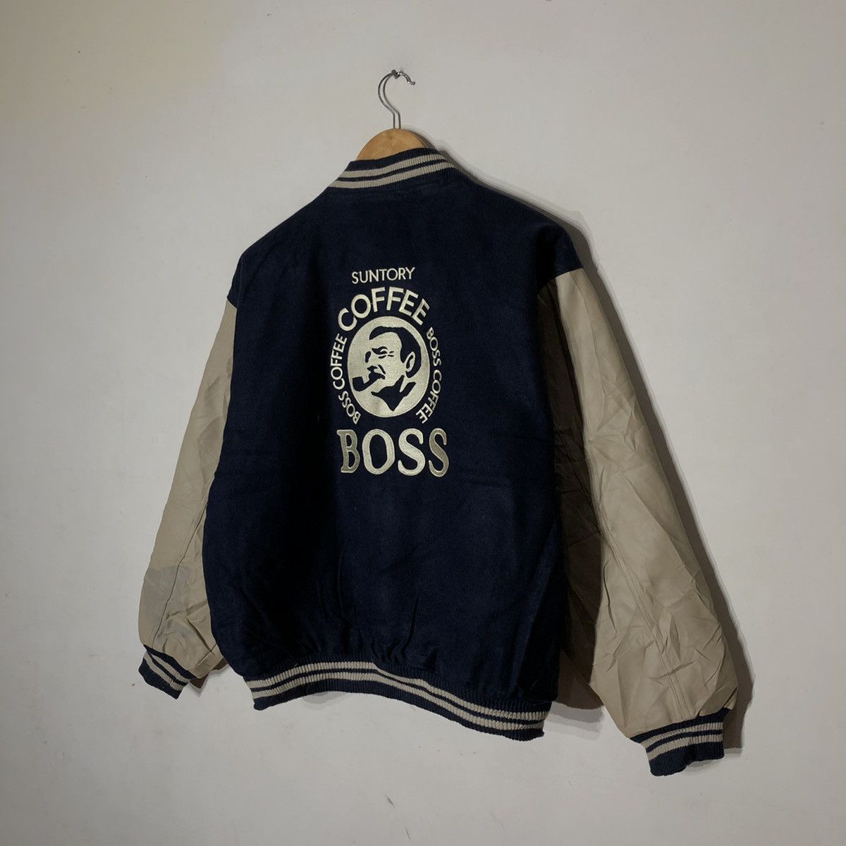 Japanese Brand Vintage Leather Varsity Suntory Coffee Boss Embroidery Logo Size US M / EU 48-50 / 2 - 5 Thumbnail