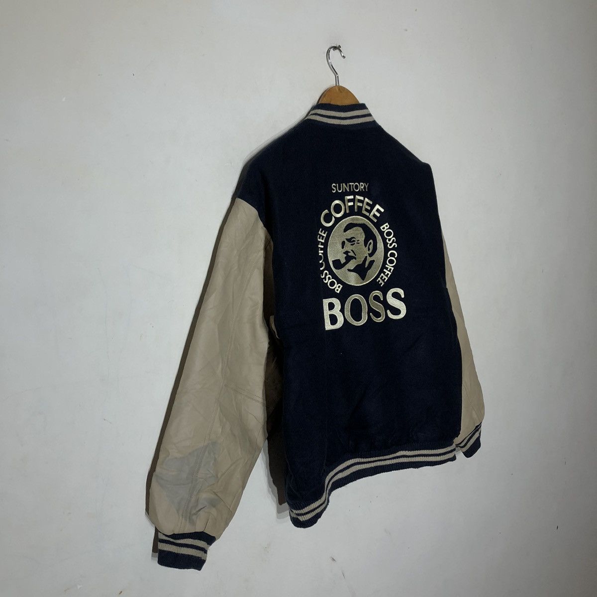 Japanese Brand Vintage Leather Varsity Suntory Coffee Boss Embroidery Logo Size US M / EU 48-50 / 2 - 6 Thumbnail