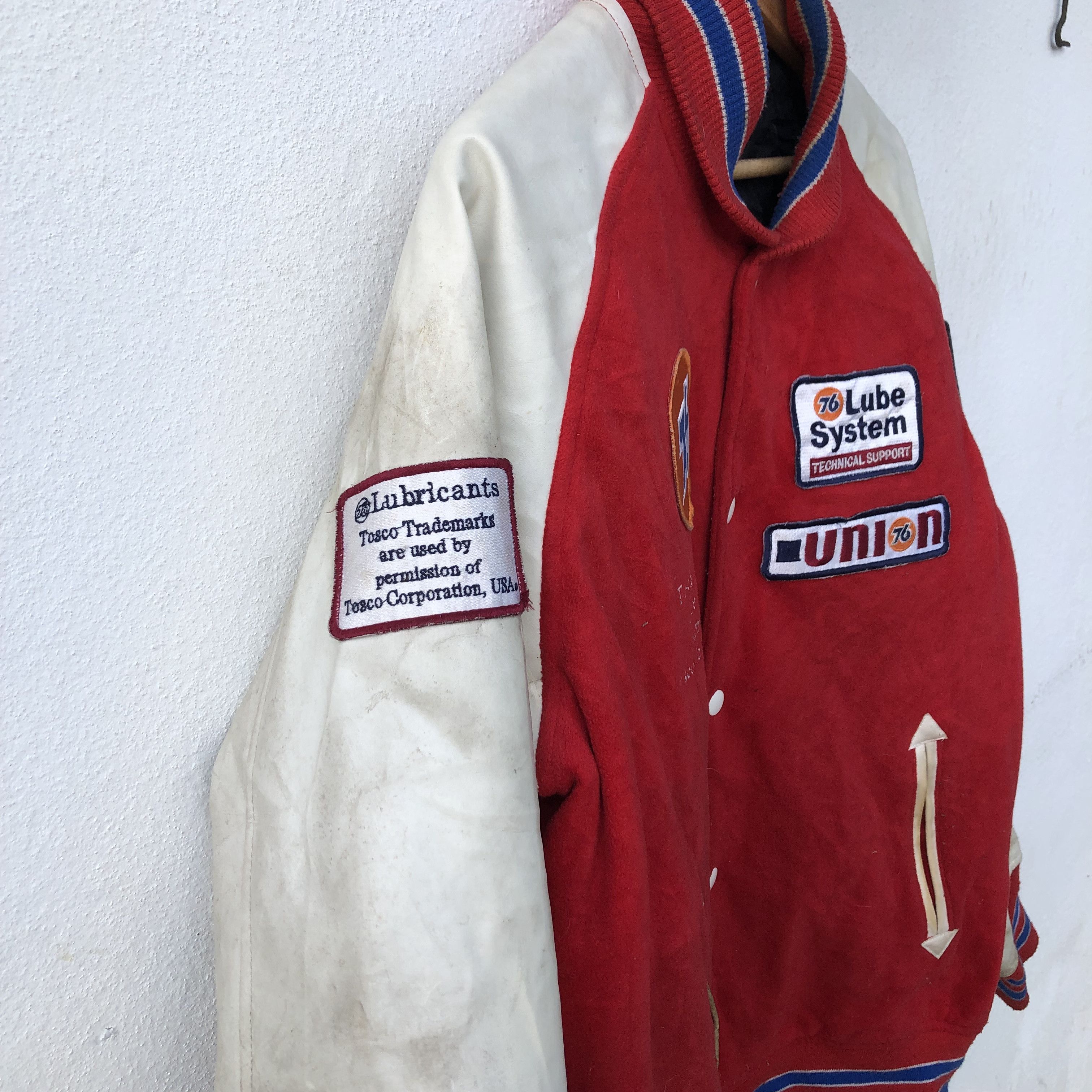 Japanese Brand VARSITY JACKET 76 LUBRICANTS EMBROIDERED BIG LOGO Size US L / EU 52-54 / 3 - 11 Thumbnail