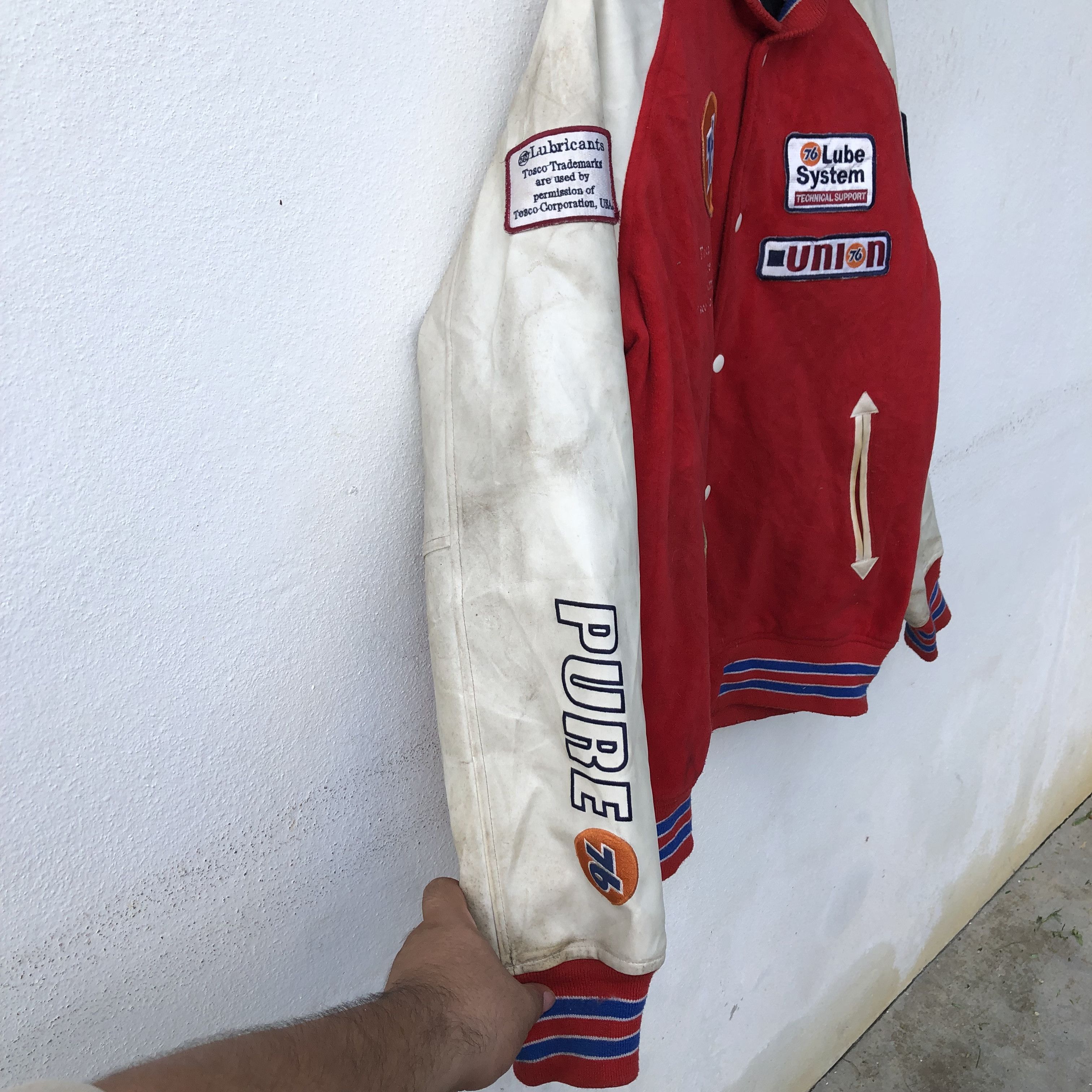 Japanese Brand VARSITY JACKET 76 LUBRICANTS EMBROIDERED BIG LOGO Size US L / EU 52-54 / 3 - 10 Thumbnail