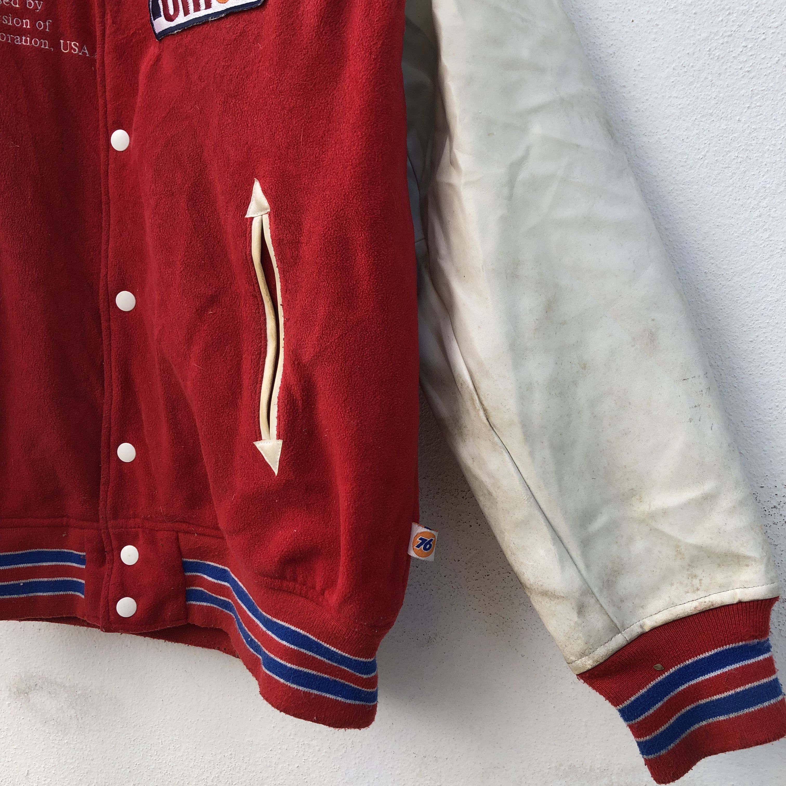 Japanese Brand VARSITY JACKET 76 LUBRICANTS EMBROIDERED BIG LOGO Size US L / EU 52-54 / 3 - 8 Thumbnail