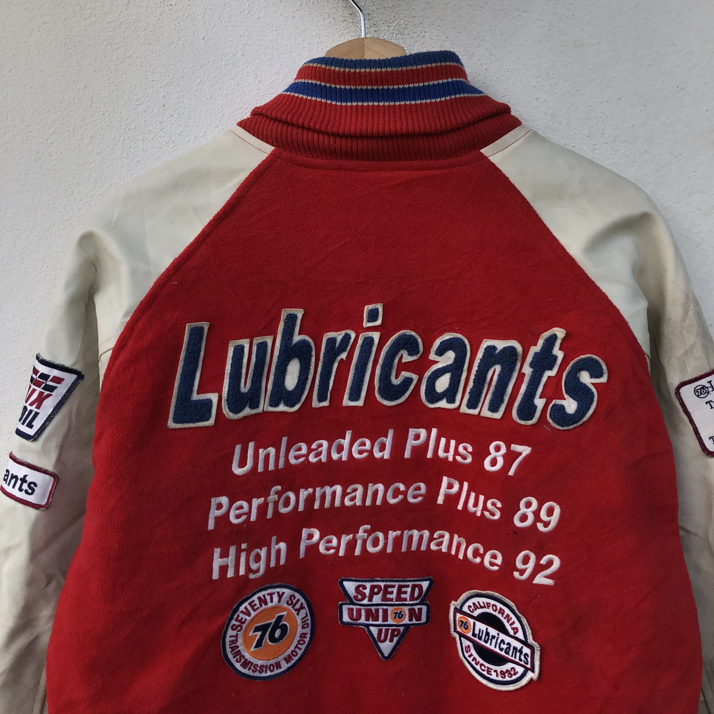 Japanese Brand VARSITY JACKET 76 LUBRICANTS EMBROIDERED BIG LOGO Size US L / EU 52-54 / 3 - 13 Thumbnail