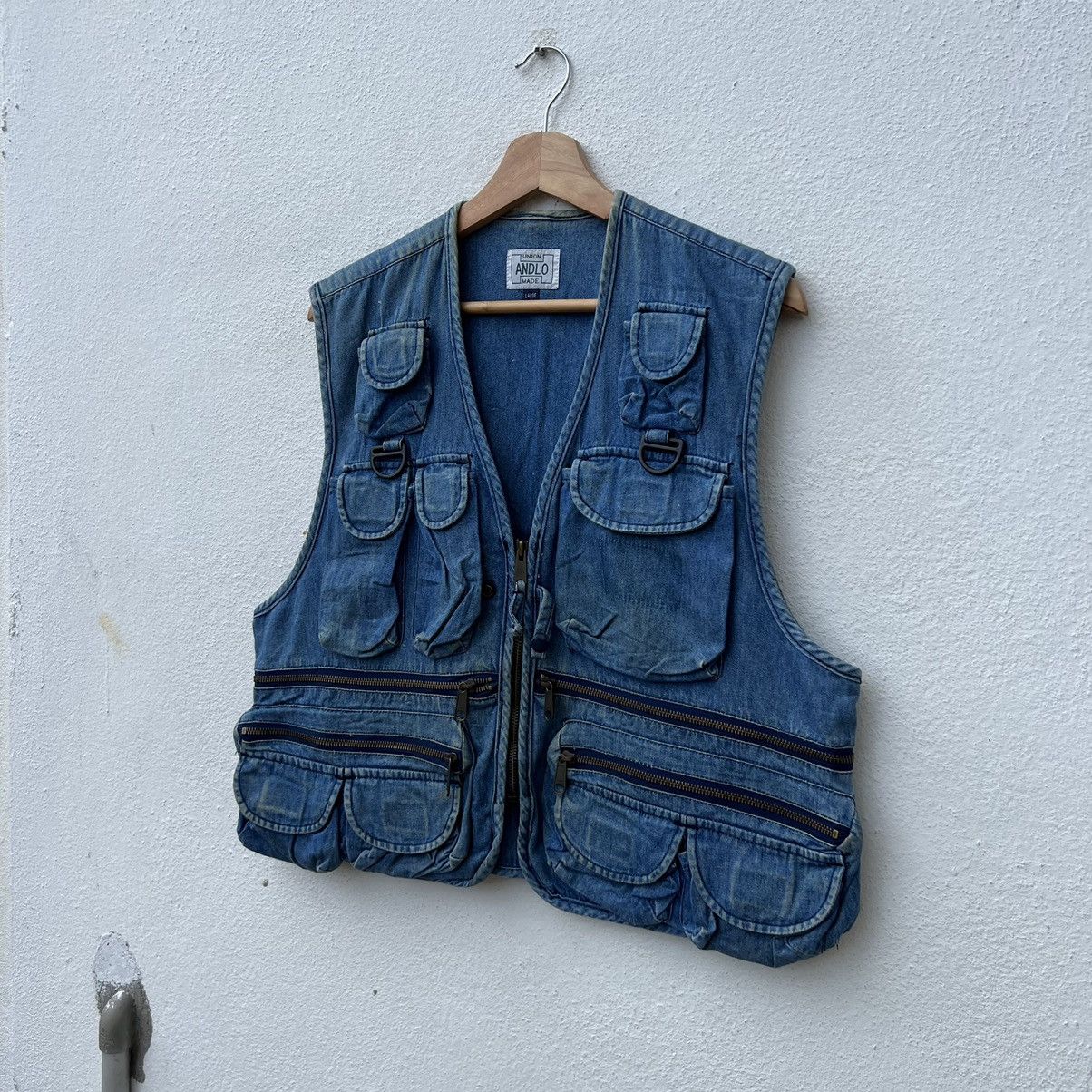 Japanese Brand VINTAGE UTILITY MULTI POCKET VEST UNION ANDLO MADE Size US L / EU 52-54 / 3 - 2 Thumbnail