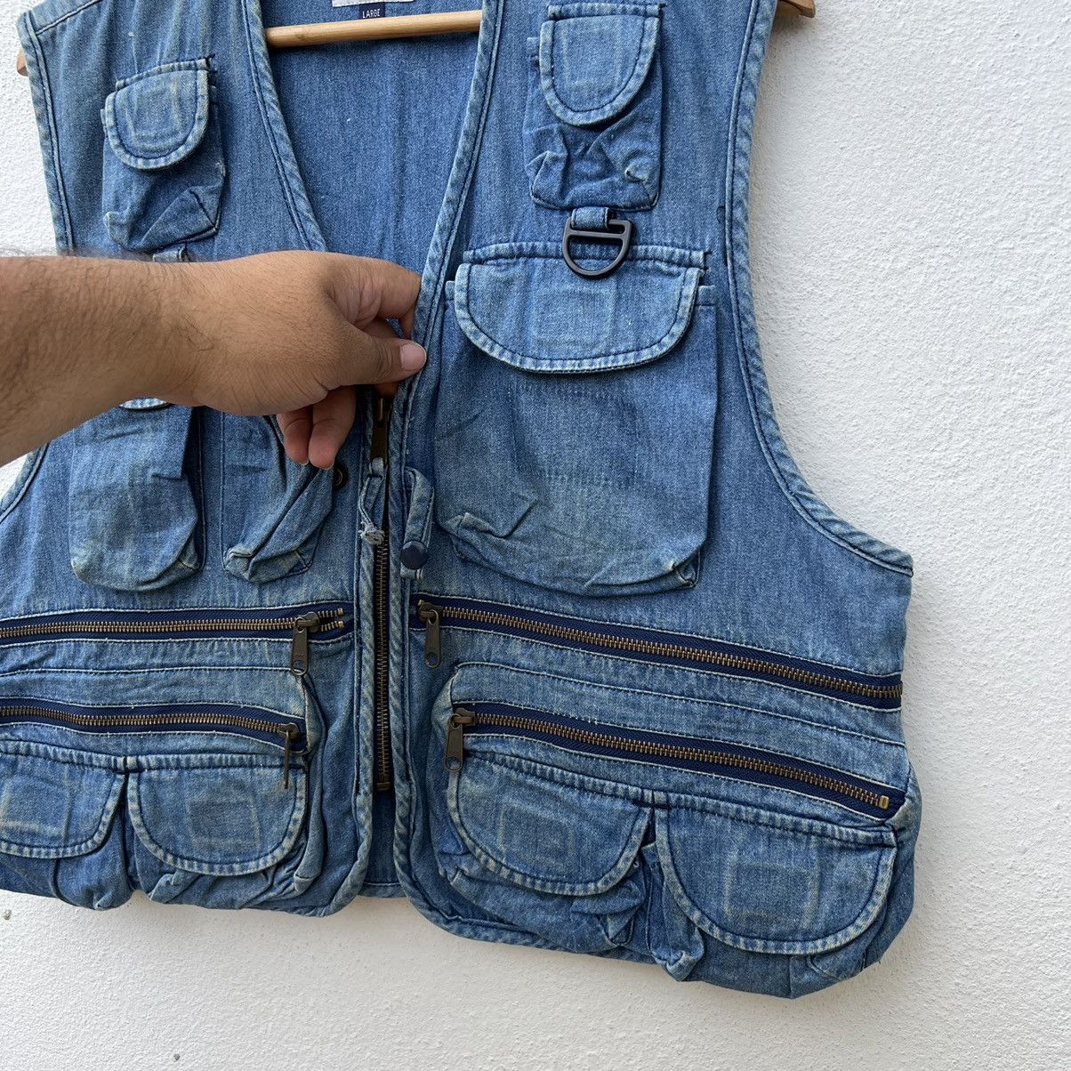 Japanese Brand VINTAGE UTILITY MULTI POCKET VEST UNION ANDLO MADE Size US L / EU 52-54 / 3 - 5 Thumbnail