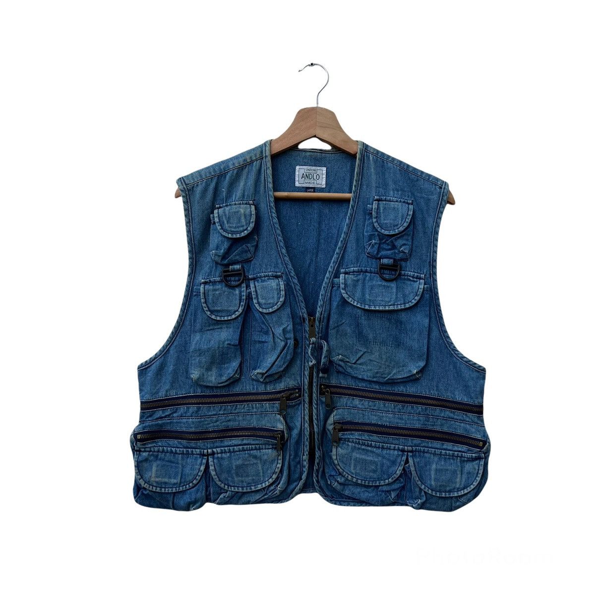 Japanese Brand VINTAGE UTILITY MULTI POCKET VEST UNION ANDLO MADE Size US L / EU 52-54 / 3 - 1 Thumbnail