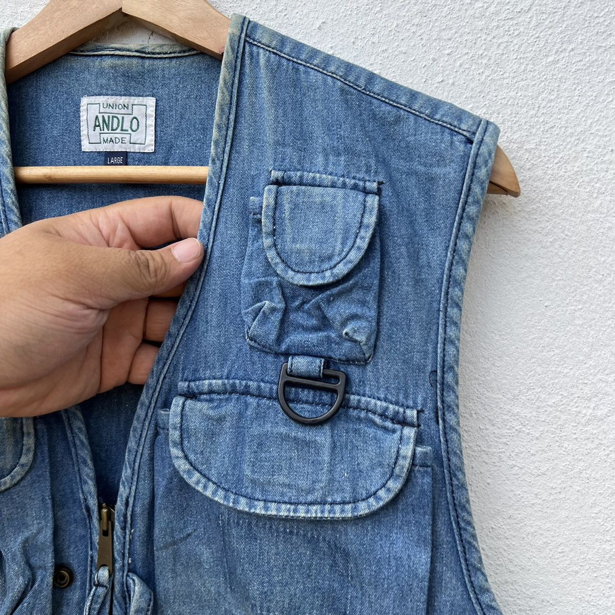 Japanese Brand VINTAGE UTILITY MULTI POCKET VEST UNION ANDLO MADE Size US L / EU 52-54 / 3 - 6 Thumbnail