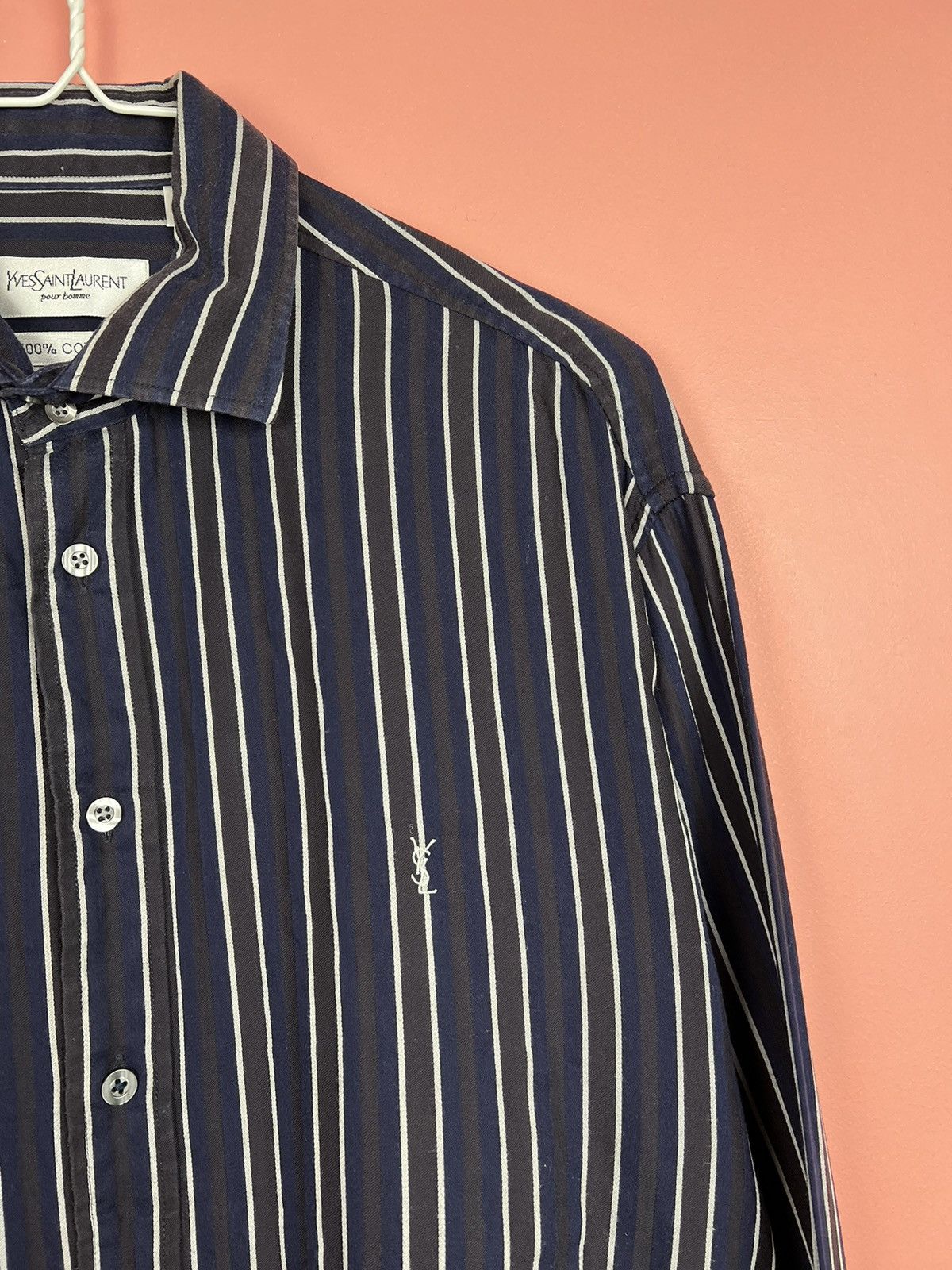 Yves Saint Laurent Yves Saint Laurent shirt button ups vintage striped Size US L / EU 52-54 / 3 - 3 Thumbnail