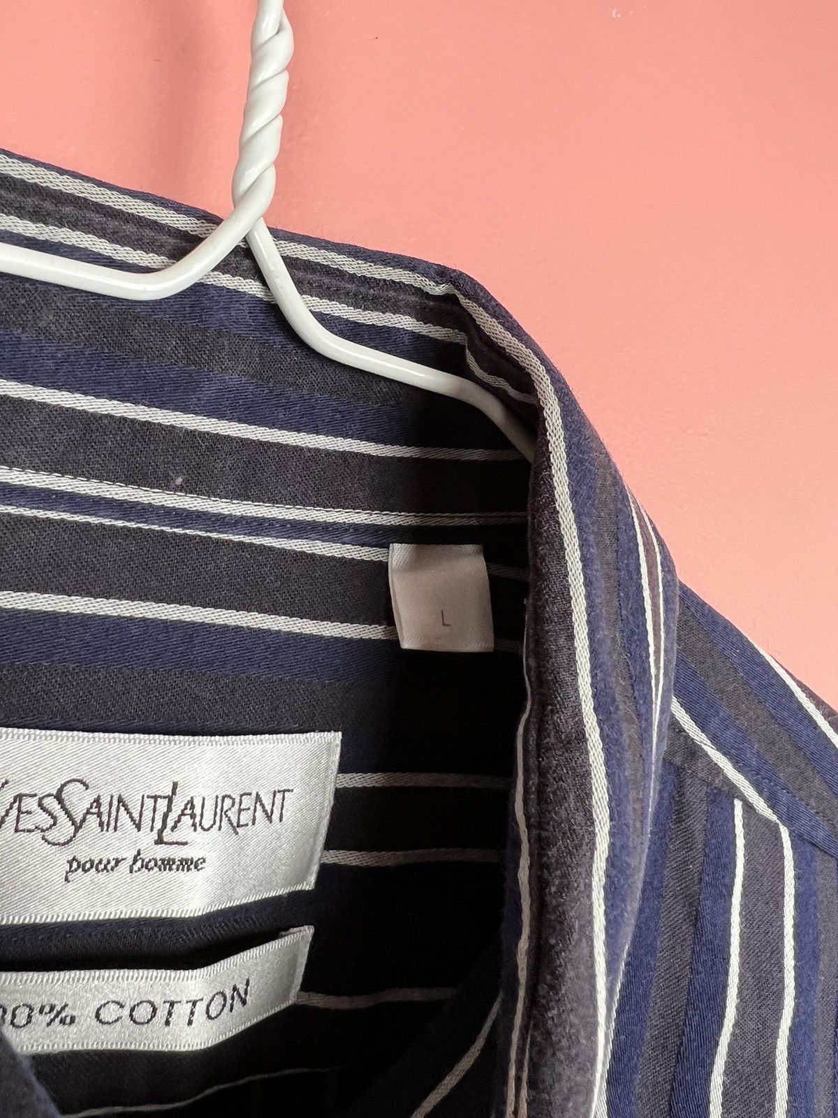 Yves Saint Laurent Yves Saint Laurent shirt button ups vintage striped Size US L / EU 52-54 / 3 - 5 Thumbnail