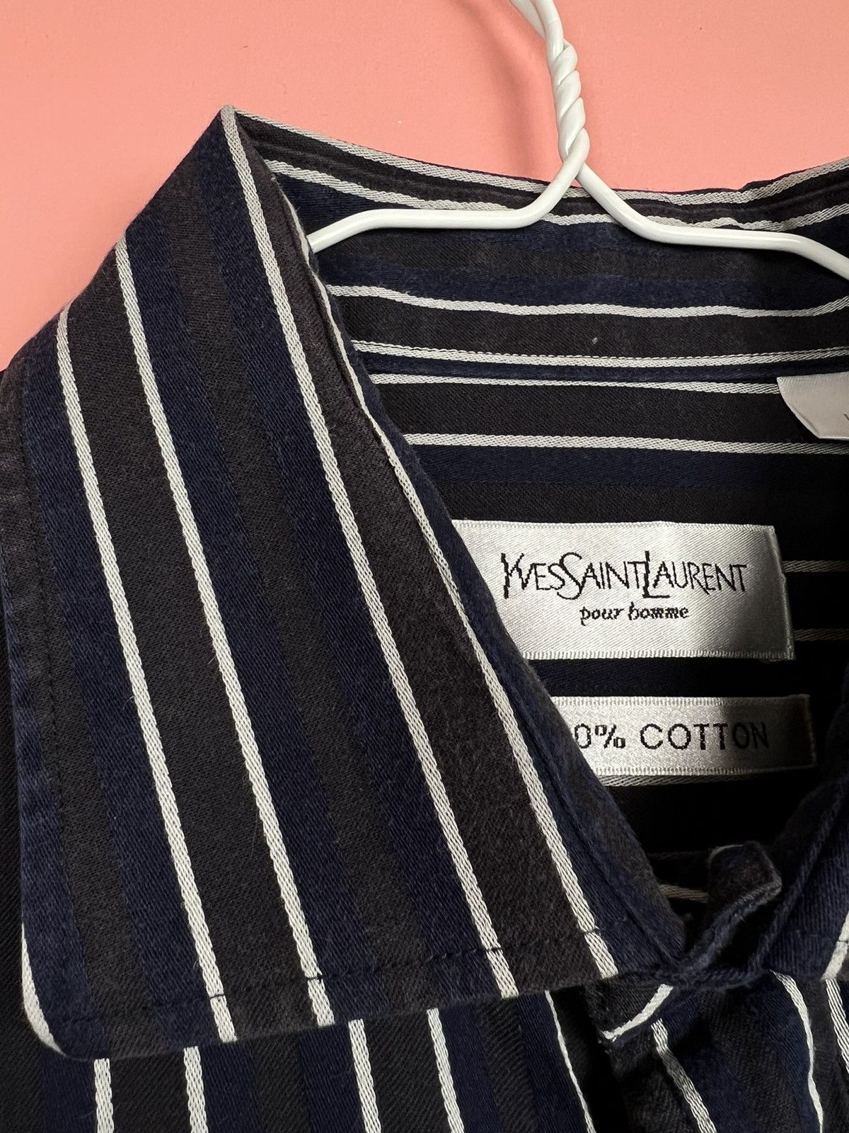 Yves Saint Laurent Yves Saint Laurent shirt button ups vintage striped Size US L / EU 52-54 / 3 - 8 Thumbnail