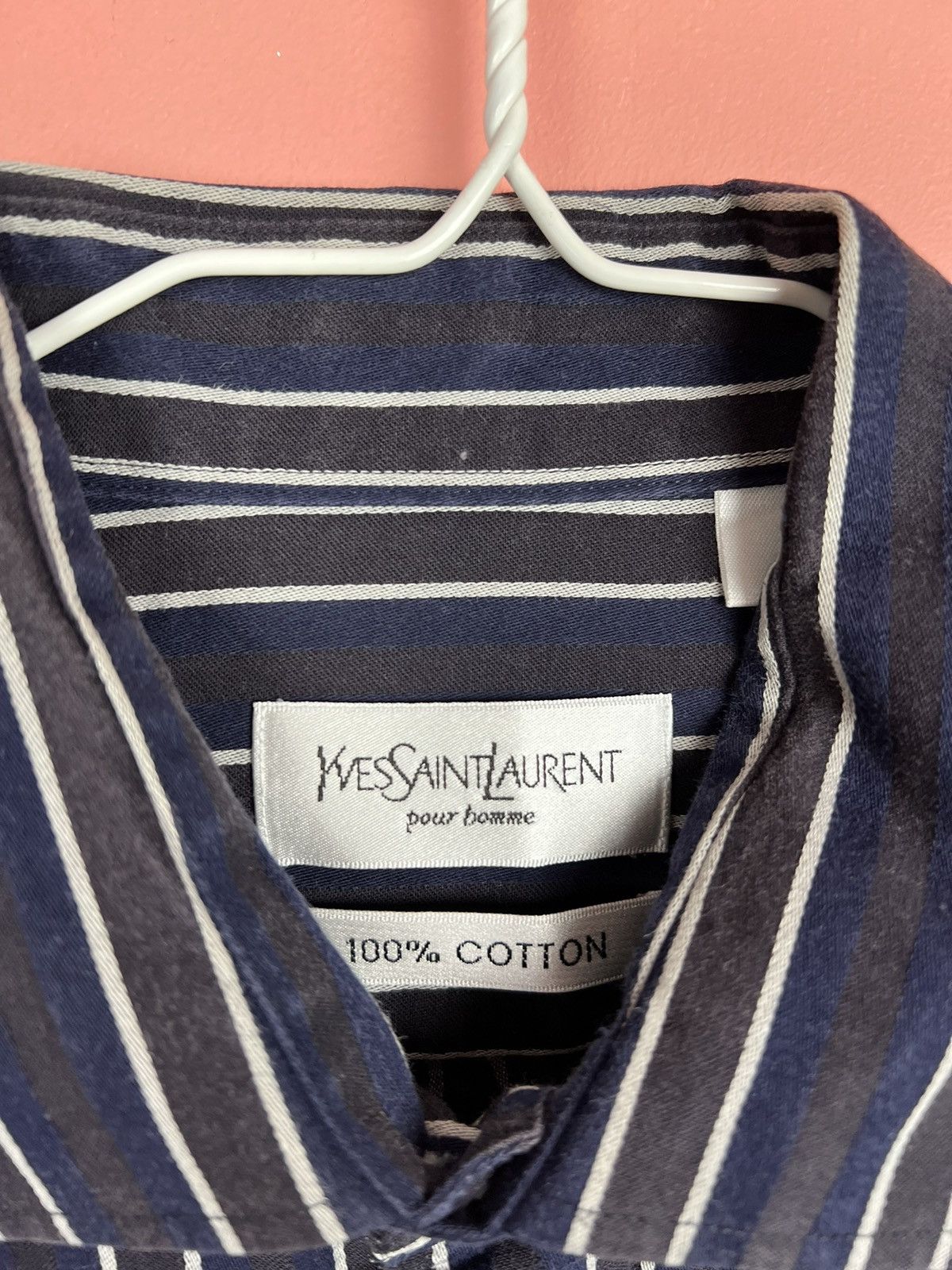 Yves Saint Laurent Yves Saint Laurent shirt button ups vintage striped Size US L / EU 52-54 / 3 - 4 Thumbnail