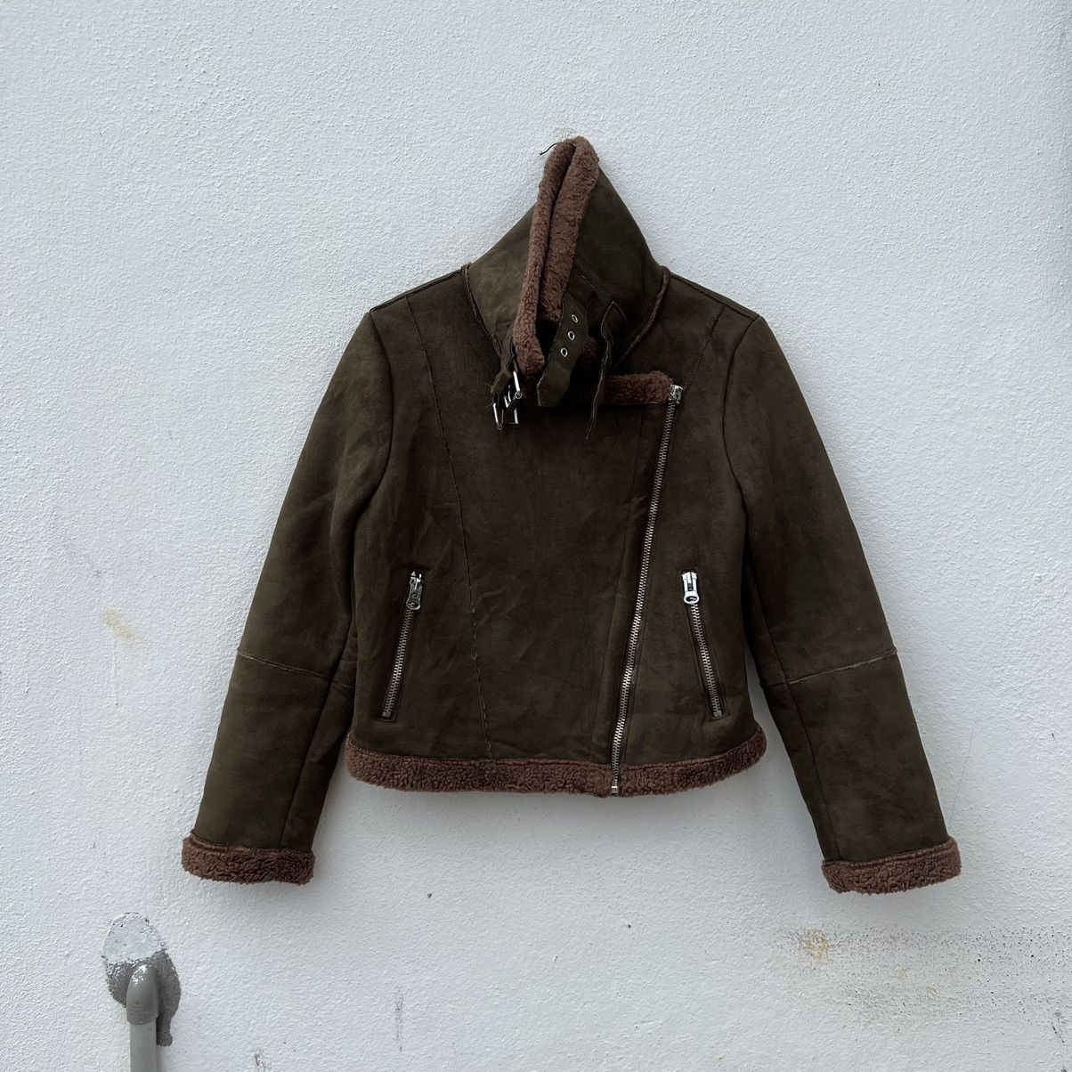 Japanese Brand CROPPED BIKER PARACHUTE JACKET DOUBLE BREAST ZARA OUTERWEAR Size US S / EU 44-46 / 1 - 10 Thumbnail