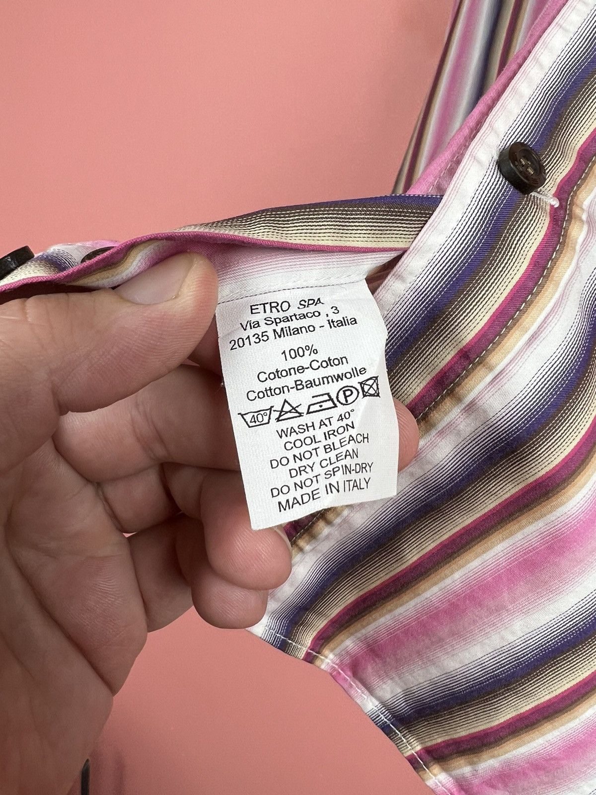 Etro Etro luxury shirt button striped Size US L / EU 52-54 / 3 - 7 Thumbnail