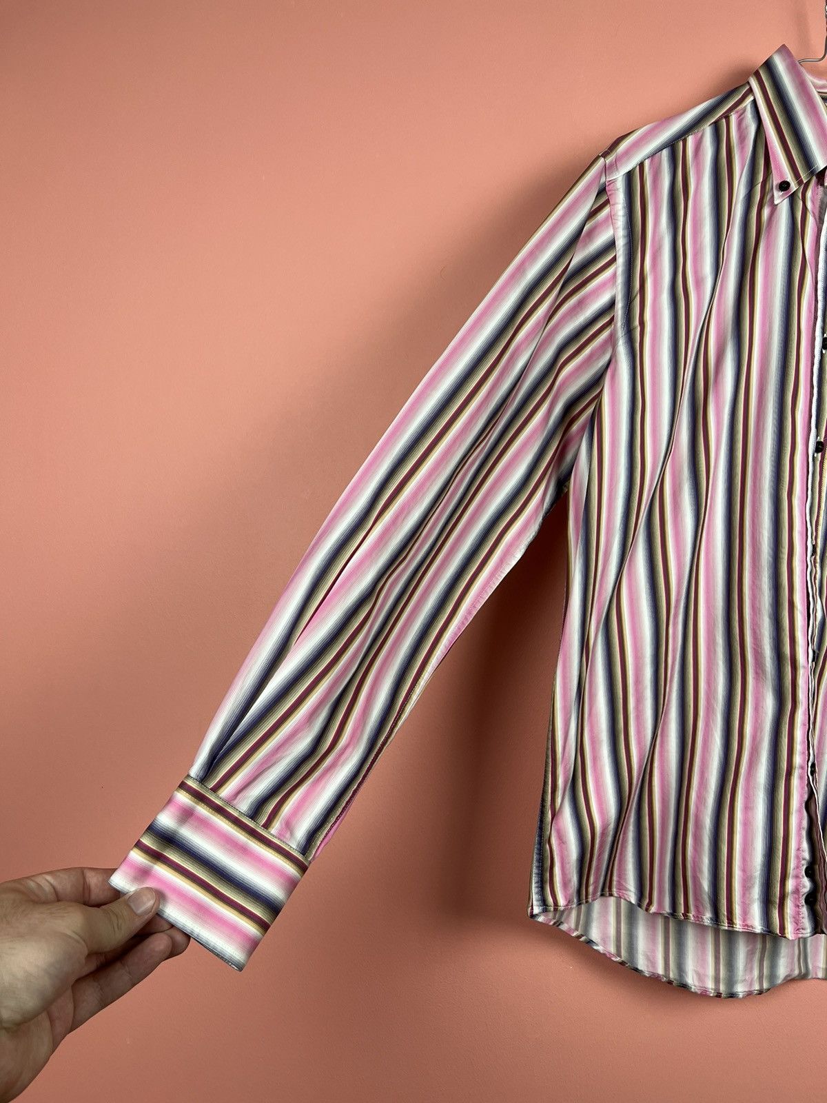 Etro Etro luxury shirt button striped Size US L / EU 52-54 / 3 - 4 Thumbnail