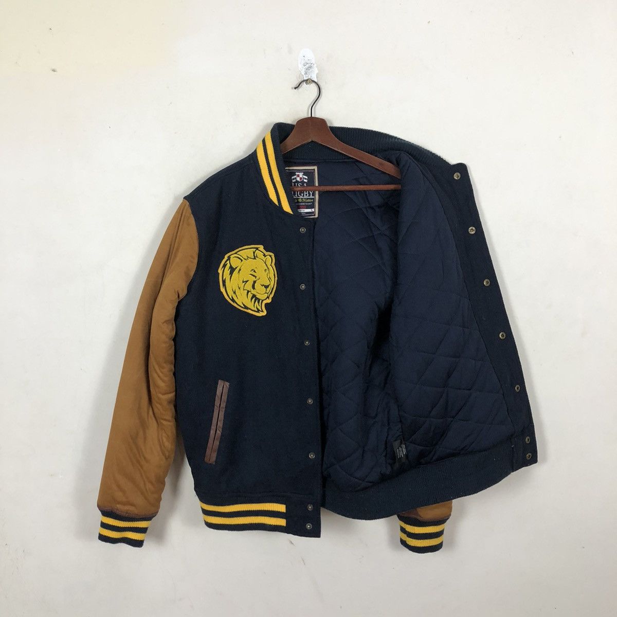 Japanese Brand VARSITY JACKET USA RUGBY BIG LOGO EMBROIDERED Size US L / EU 52-54 / 3 - 10 Thumbnail
