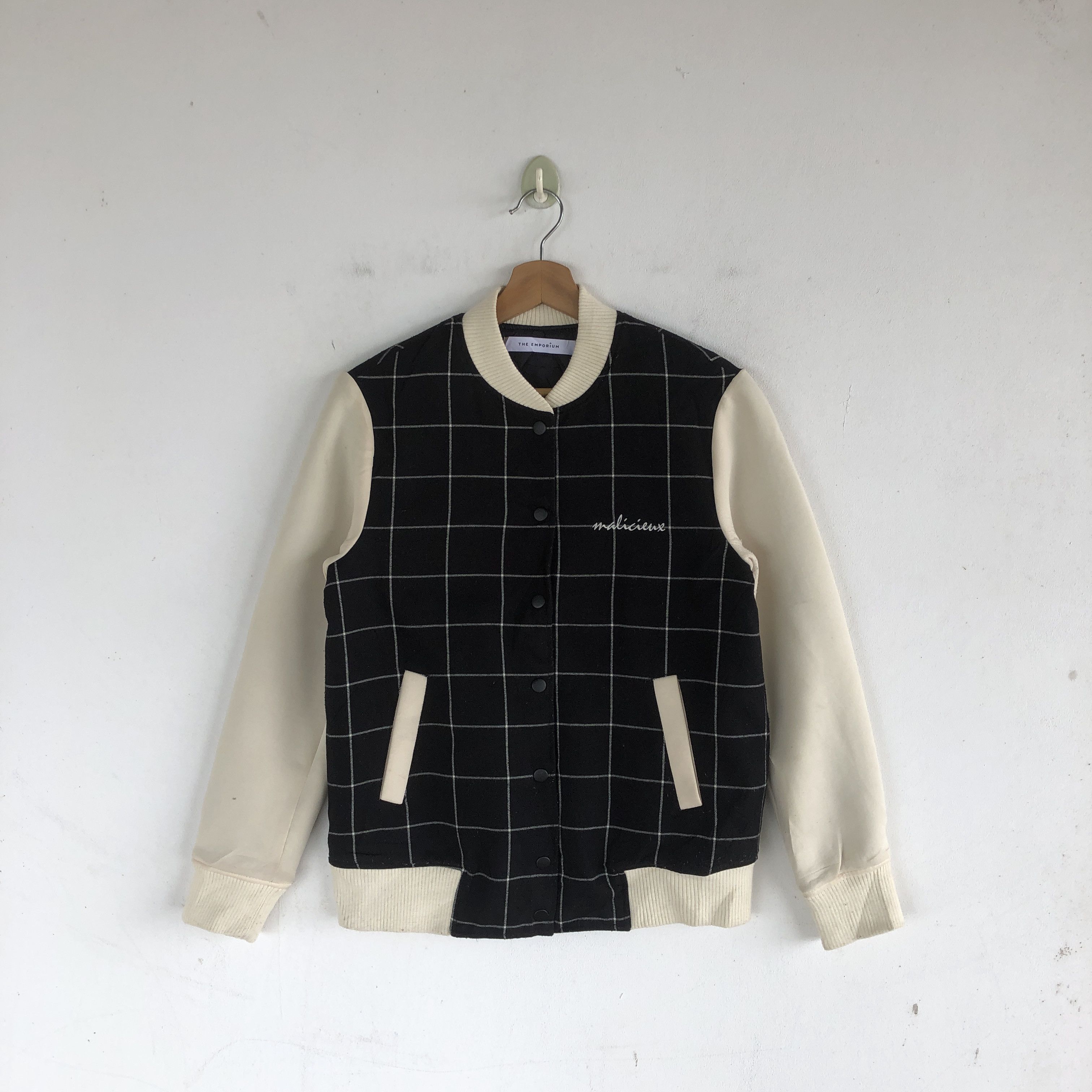 Japanese Brand × Vintage Vintage Japanese Varsity Jackets Checkered Wool Jacket Size US S / EU 44-46 / 1 - 1 Thumbnail