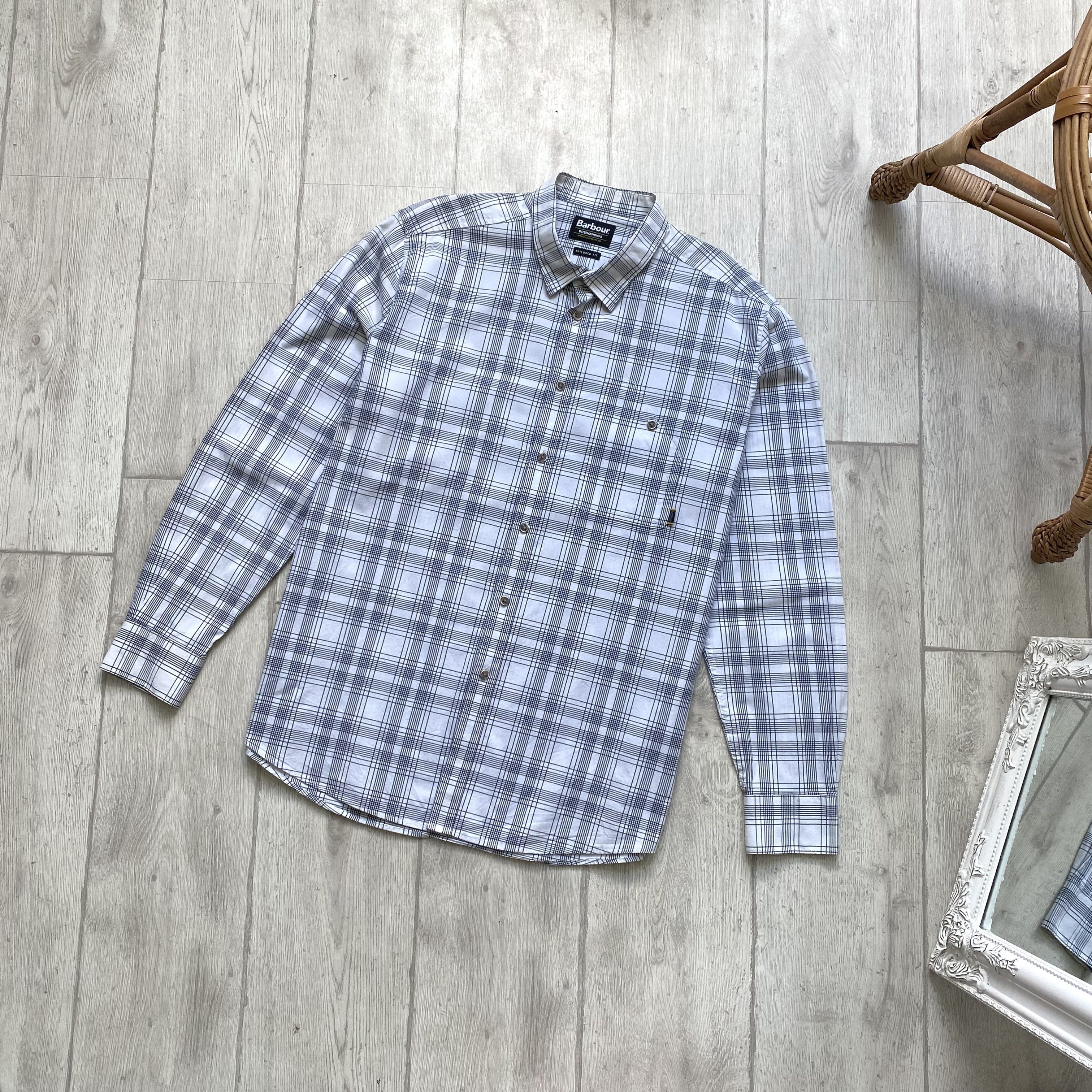 Barbour 👔 Designer BARBOUR INTERNATIONAL Flannel Classic Shirt Size US XL / EU 56 / 4 - 2 Thumbnail