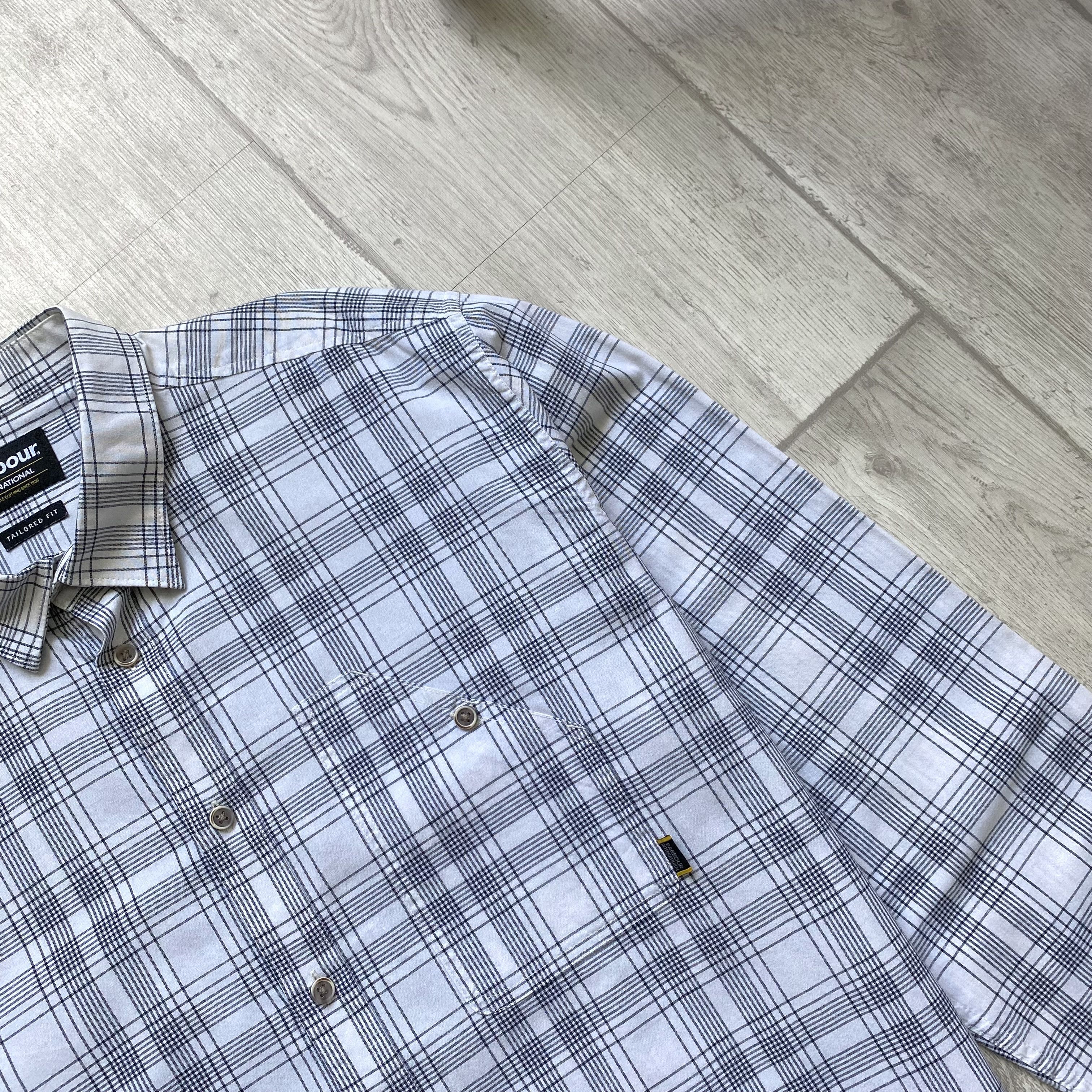 Barbour 👔 Designer BARBOUR INTERNATIONAL Flannel Classic Shirt Size US XL / EU 56 / 4 - 5 Thumbnail