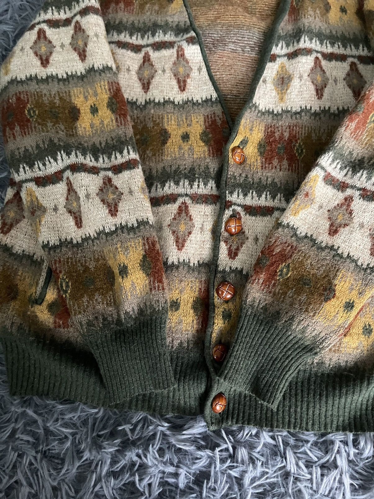 Fruit Of The Loom × Vintage Fruit of the Loom 70s vintage cardigan sweater Size L / US 10 / IT 46 - 3 Thumbnail