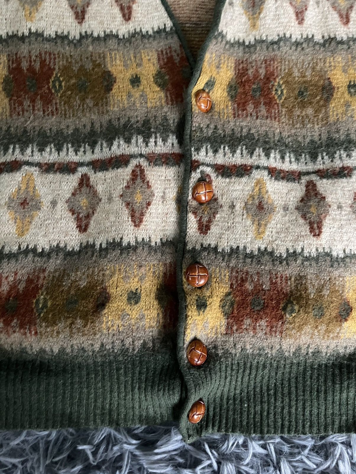 Fruit Of The Loom × Vintage Fruit of the Loom 70s vintage cardigan sweater Size L / US 10 / IT 46 - 2 Thumbnail