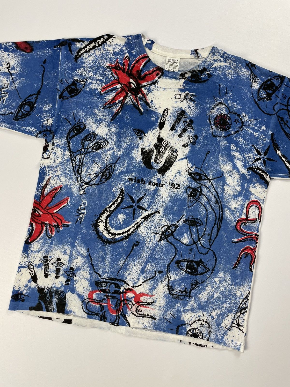 The Cure × Vintage Vintage 1992 The Cure Wish Tour All Over Print T-Shirt Size US L / EU 52-54 / 3 - 8 Thumbnail