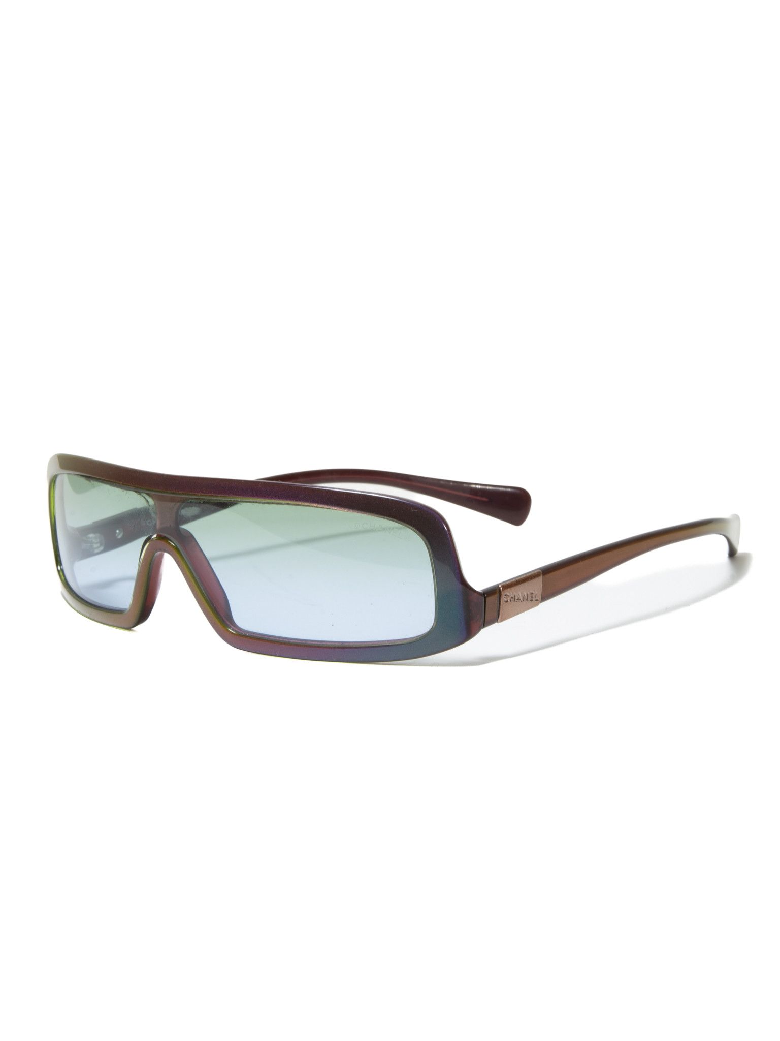 image of Chanel Vintage Monolens Sunglasses in Purple, Men's
