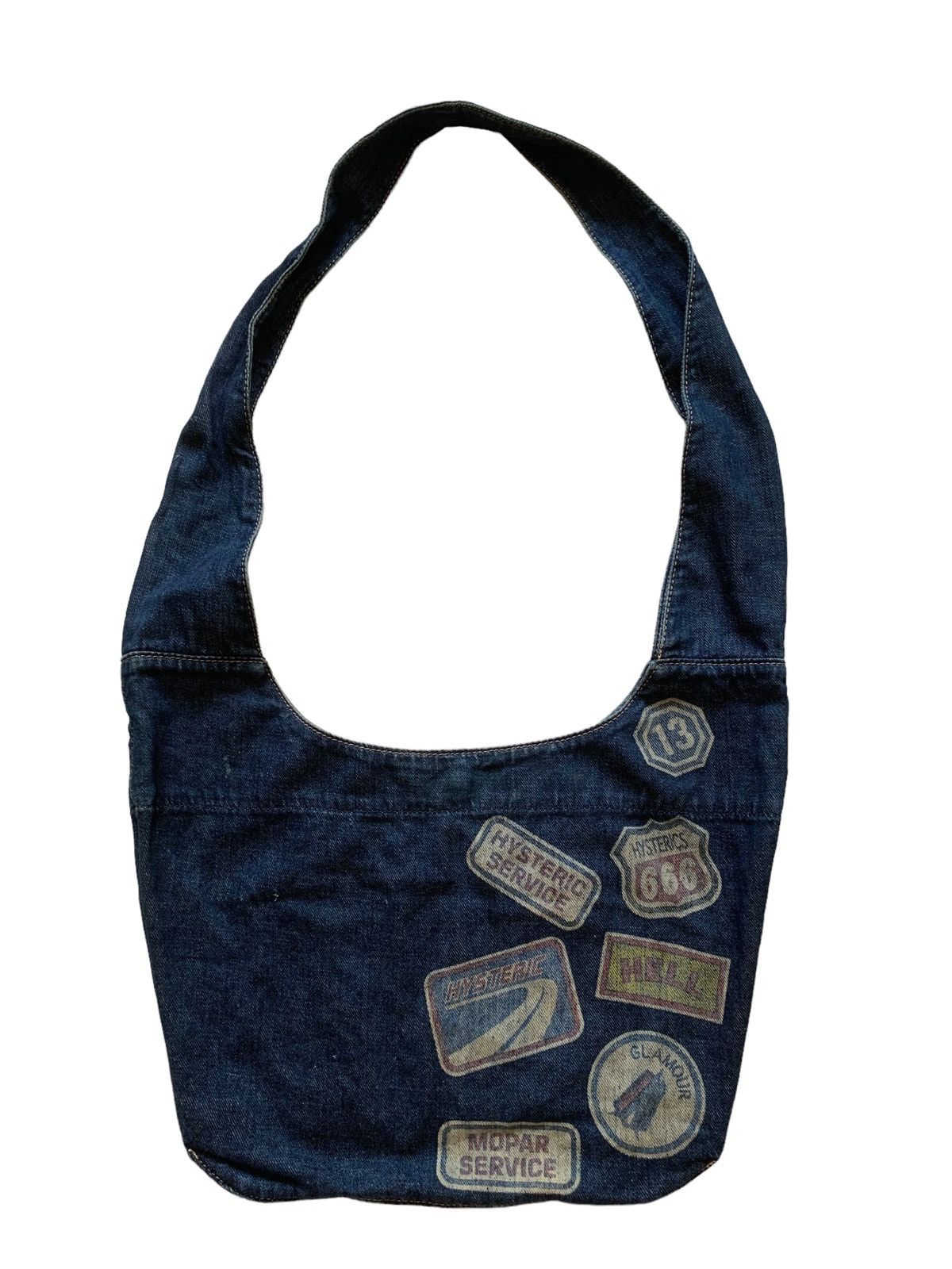 Distressed Denim x Hysteric Glamour Denim Crossbody Bag in Blue, Men's