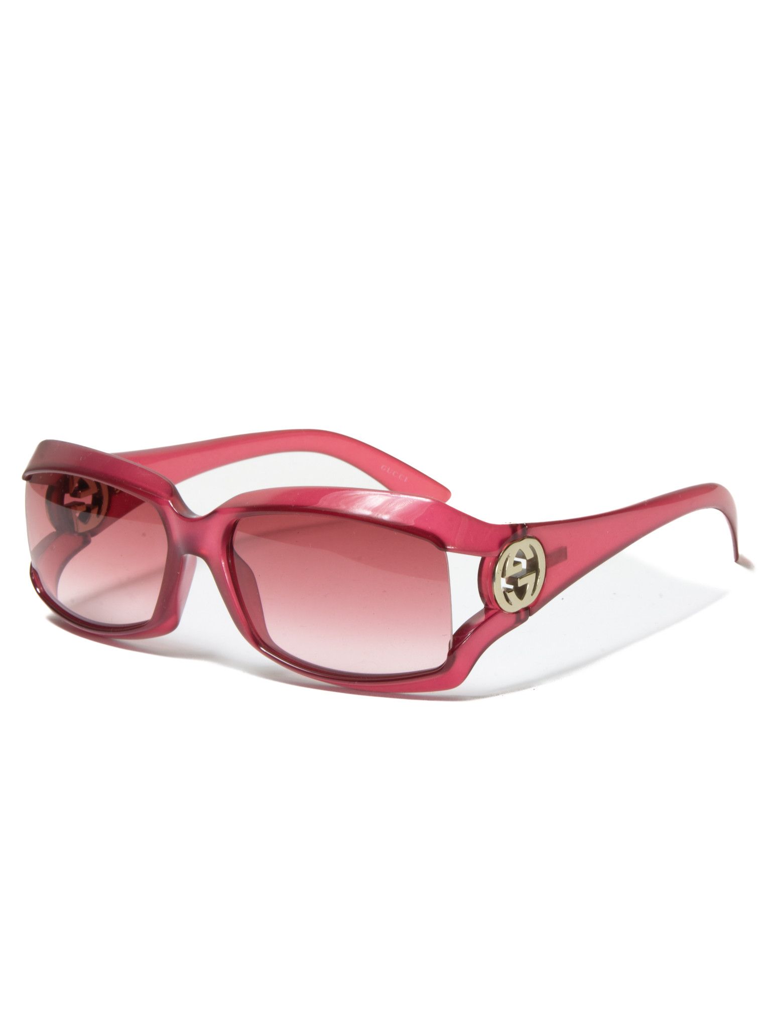 image of Red Sunglasses With Gucci Logo, Men's