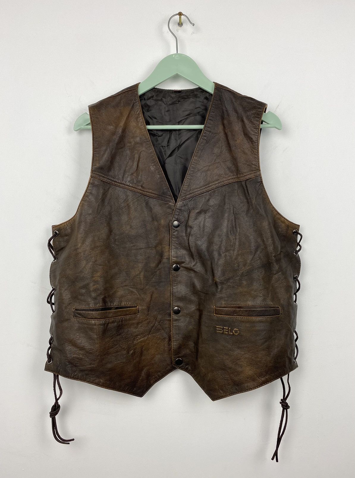 Genuine Leather Vintage Leather Vest Biker Harley Davidson Avirex Y2K Size US L / EU 52-54 / 3 - 1 Thumbnail