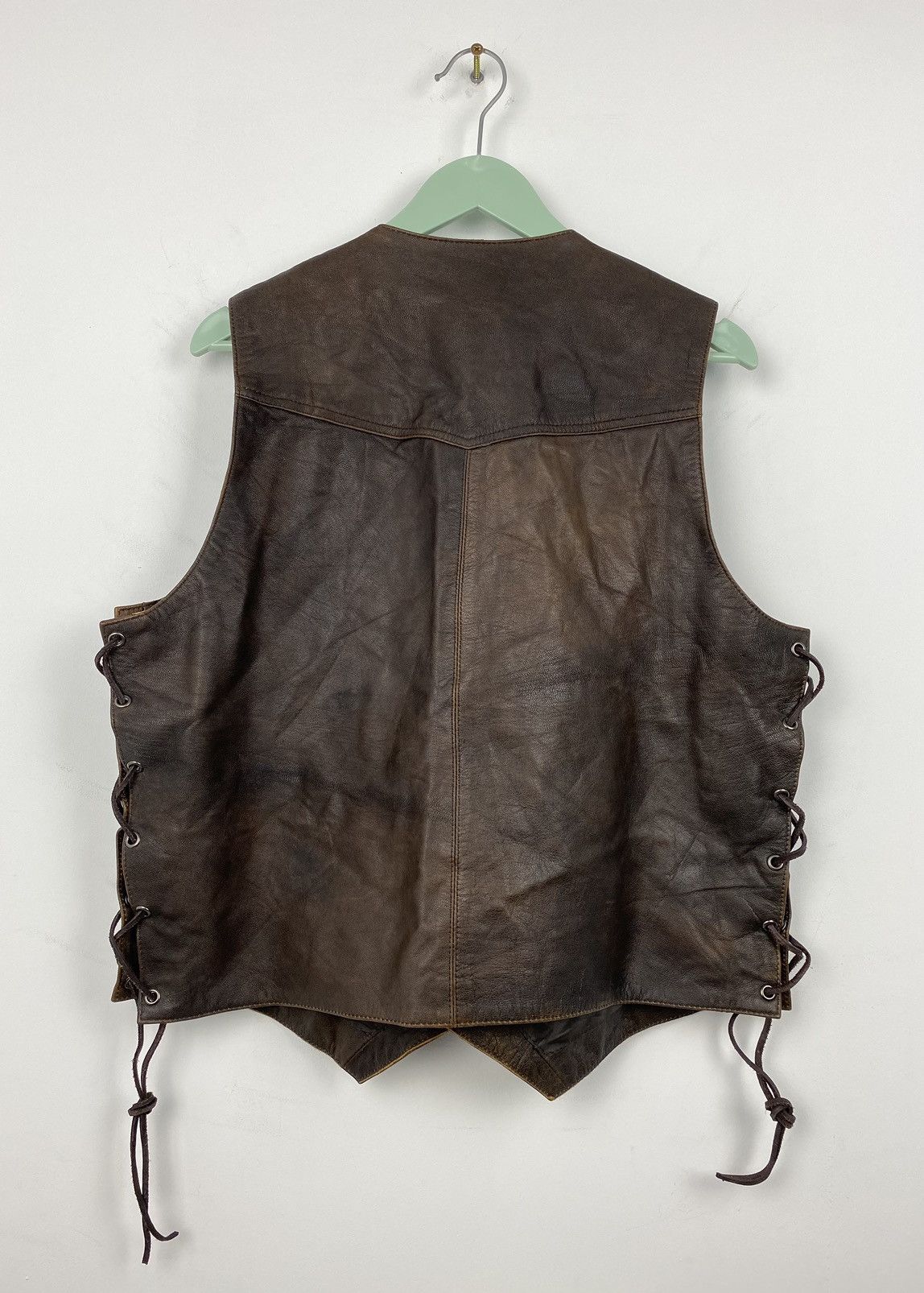 Genuine Leather Vintage Leather Vest Biker Harley Davidson Avirex Y2K Size US L / EU 52-54 / 3 - 7 Thumbnail