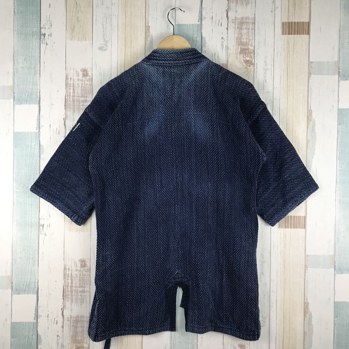 Japanese Brand Kendo Kimono Blue Indigo Dyed Woven Japanese Traditional Size US L / EU 52-54 / 3 - 4 Thumbnail
