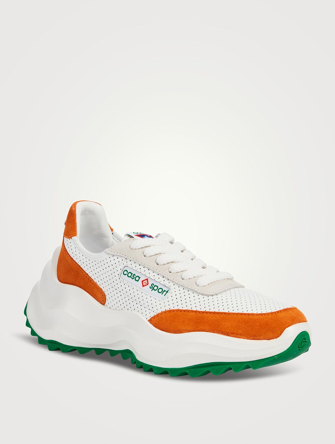 image of Ss23 Casablanca Atlantis Leather Sneakers 44, Men's (Size 11)