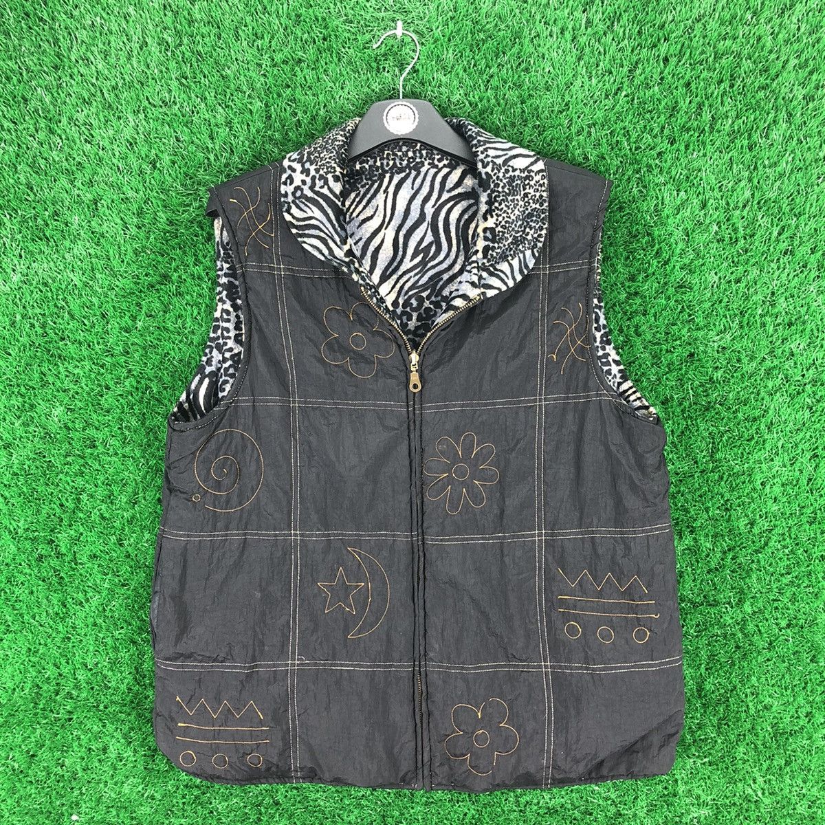 Japanese Brand × Vintage Vintage 80's Riversable Vest by Rip Arare Femme Moda Size US L / EU 52-54 / 3 - 7 Thumbnail