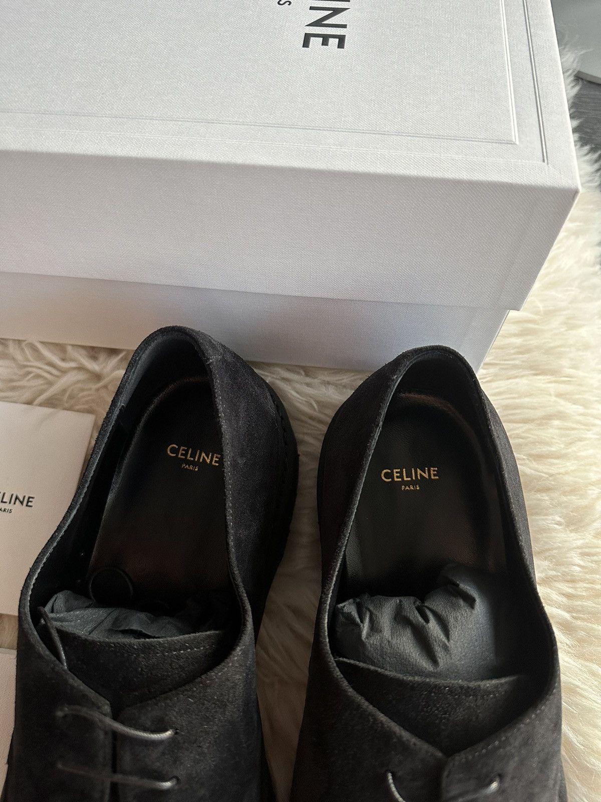 Celine × Hedi Slimane Rare Brand New Celine Hedi Derby 30 Suede Leather Creeper Size US 12 / EU 45 - 14 Thumbnail