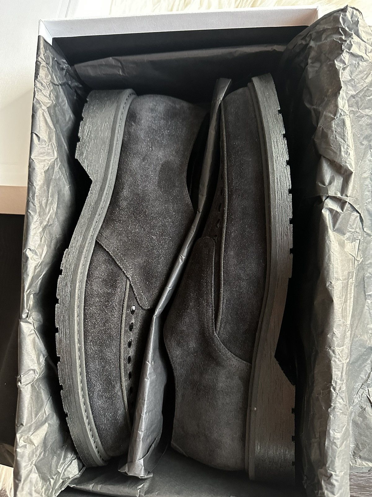 Celine × Hedi Slimane Rare Brand New Celine Hedi Derby 30 Suede Leather Creeper Size US 12 / EU 45 - 8 Thumbnail