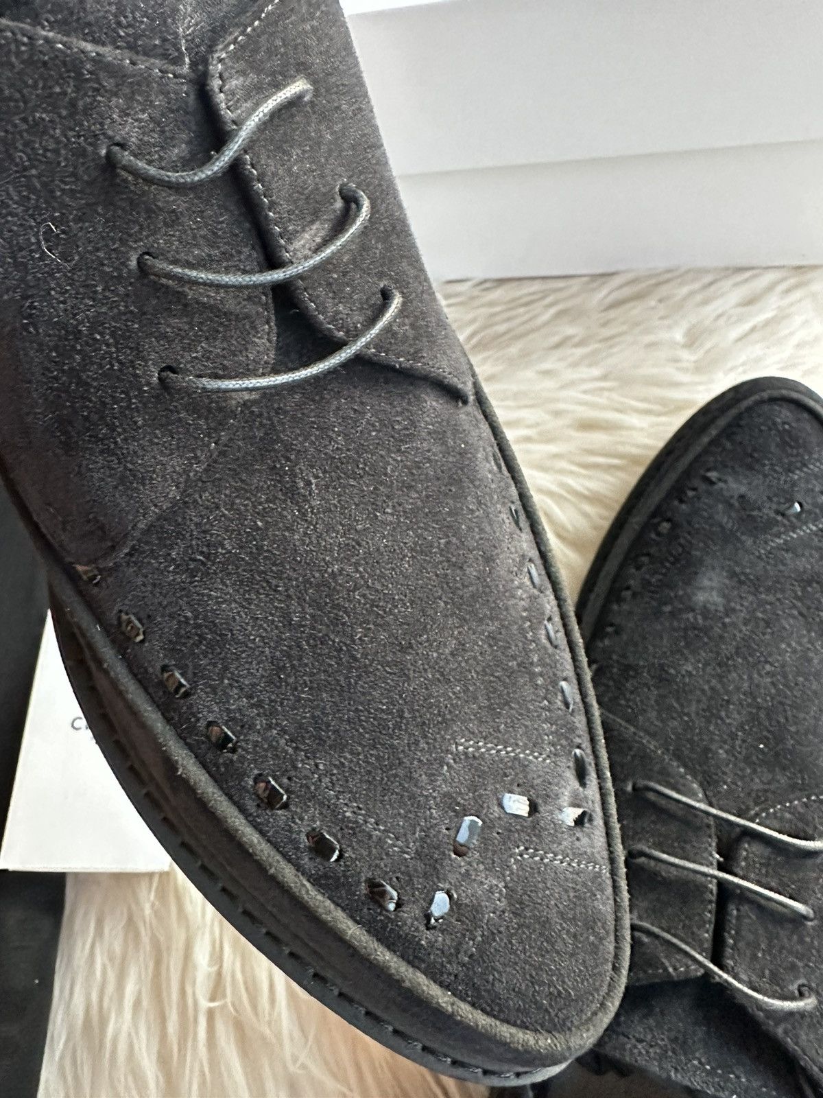 Celine × Hedi Slimane Rare Brand New Celine Hedi Derby 30 Suede Leather Creeper Size US 12 / EU 45 - 15 Thumbnail