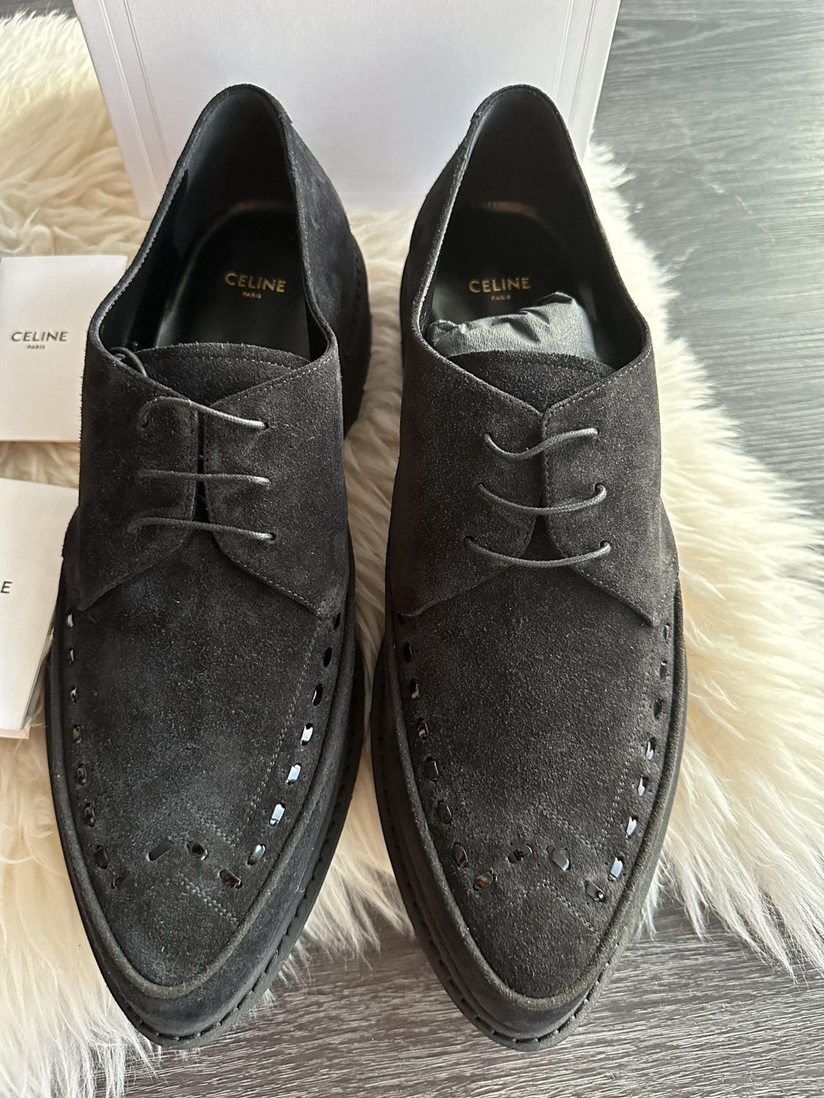 Hedi Slimane × Saint Laurent Paris FW14 leather creepers | Grailed