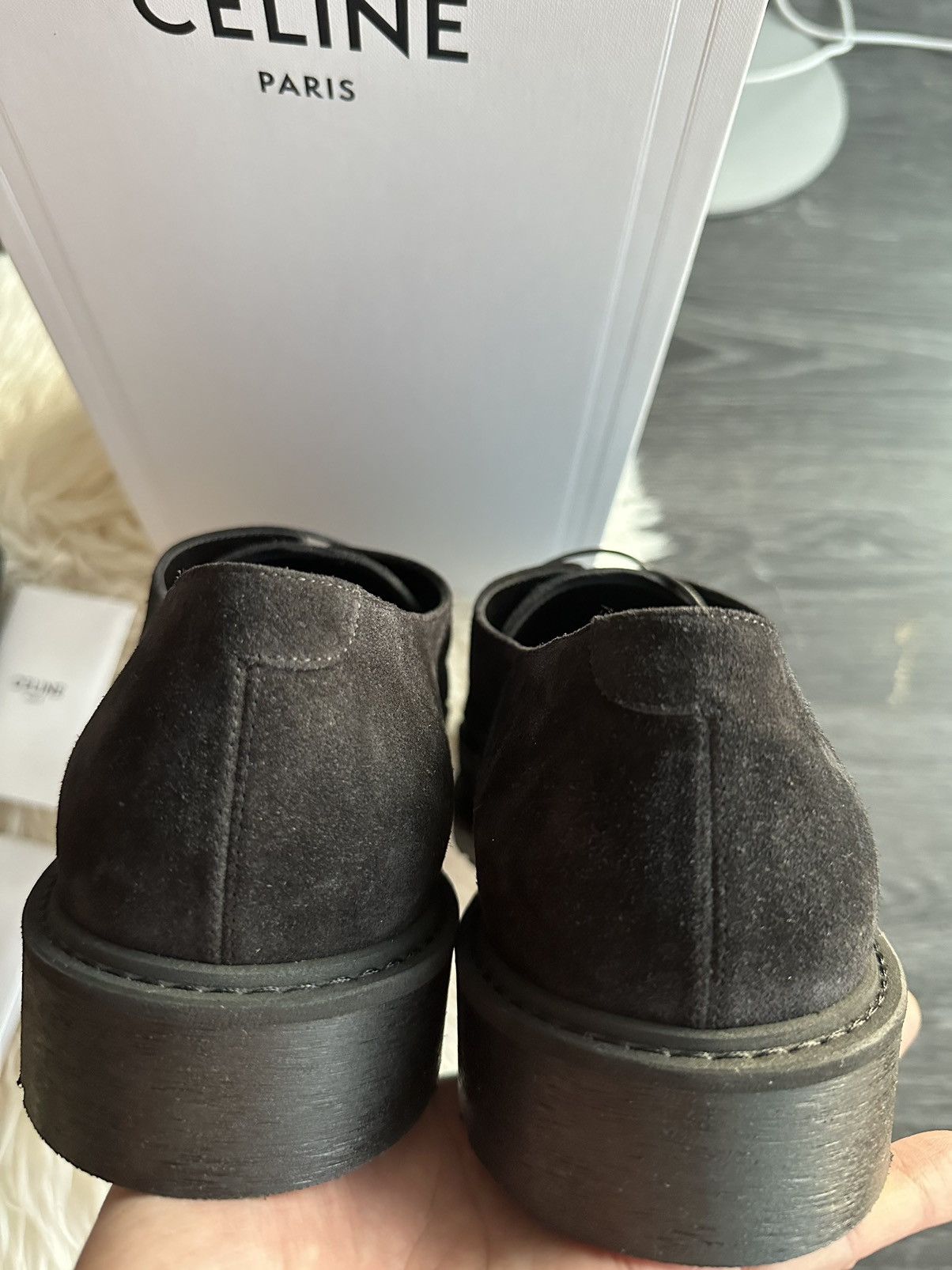 Celine × Hedi Slimane Rare Brand New Celine Hedi Derby 30 Suede Leather Creeper Size US 12 / EU 45 - 16 Thumbnail