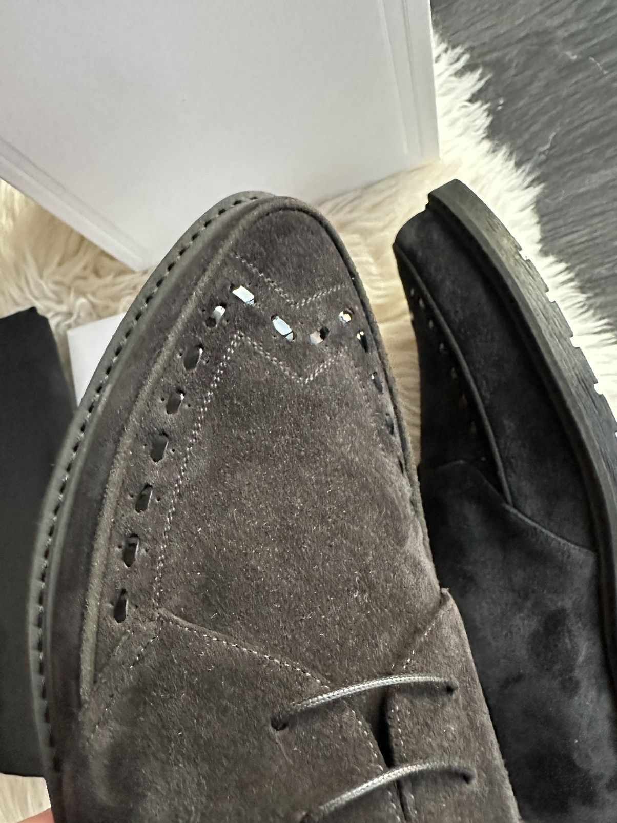 Celine × Hedi Slimane Rare Brand New Celine Hedi Derby 30 Suede Leather Creeper Size US 12 / EU 45 - 18 Thumbnail