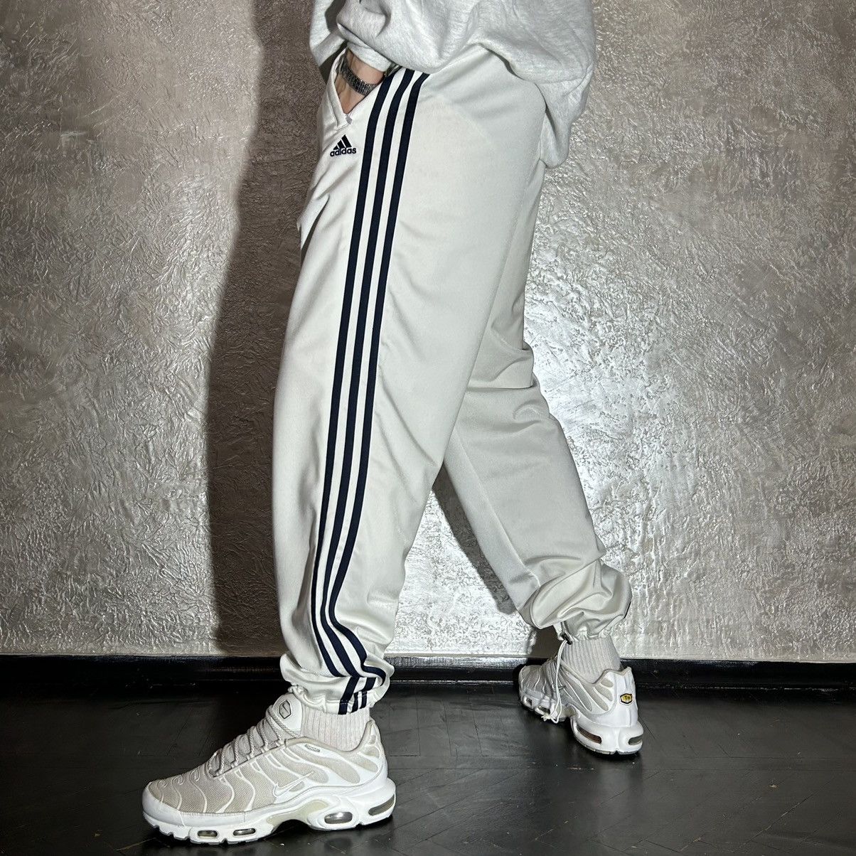 Adidas VTG 2000s Adidas White Soft Track Pants Rare Y2K Sweatpants ...